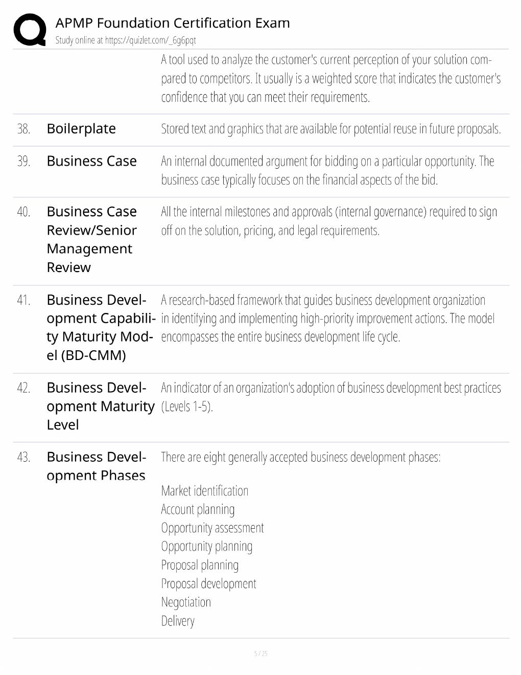 Preview page 5 of APMP Foundation Study Guide / Certification Exam Prep / Score 100% / 2025 Update / CF APMP Exam