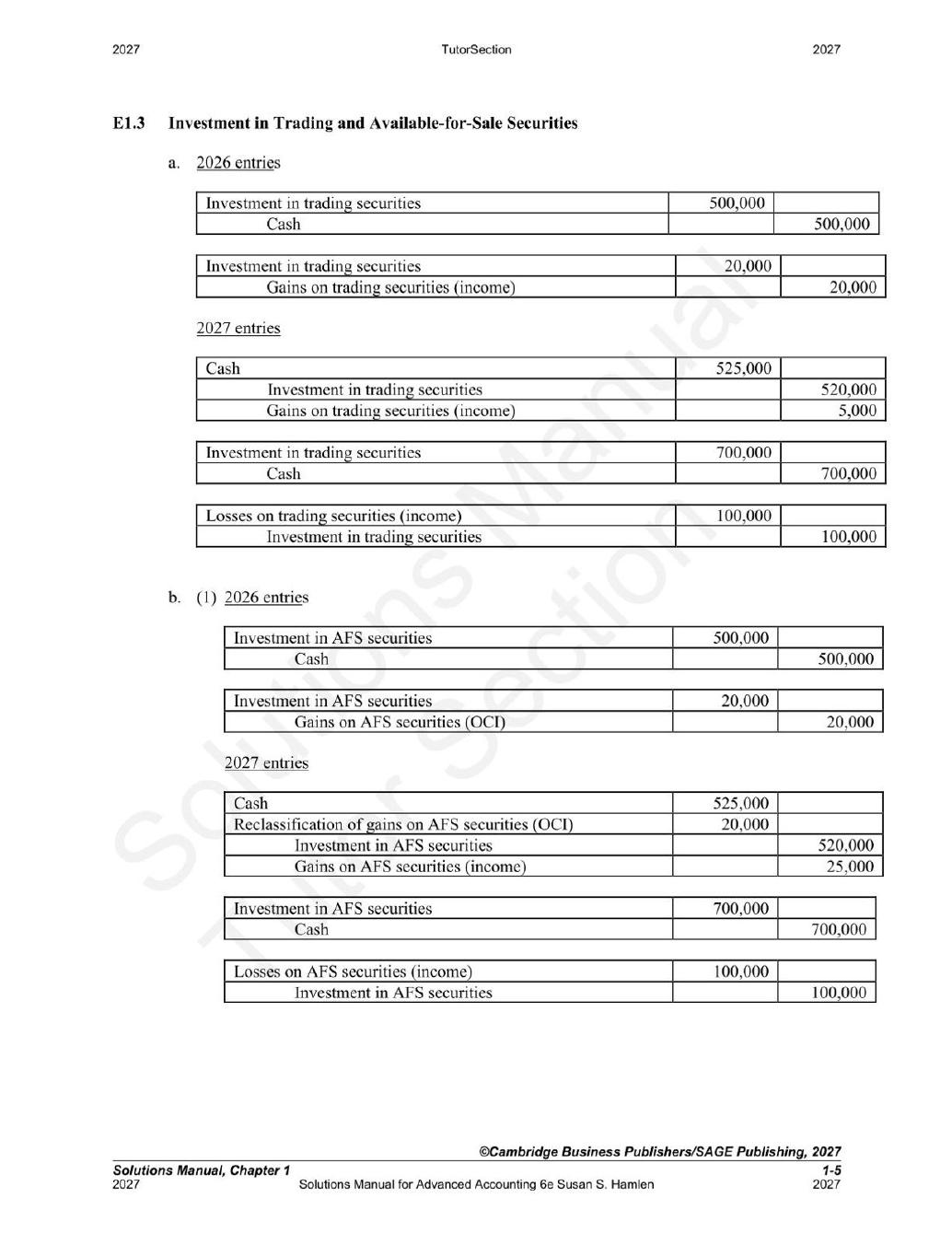 Preview page 7 of Advanced Accounting 6th Edition By Susan S. Hamlen | Solutions Manual