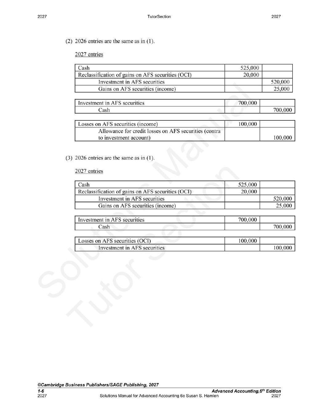 Preview page 8 of Advanced Accounting 6th Edition By Susan S. Hamlen | Solutions Manual