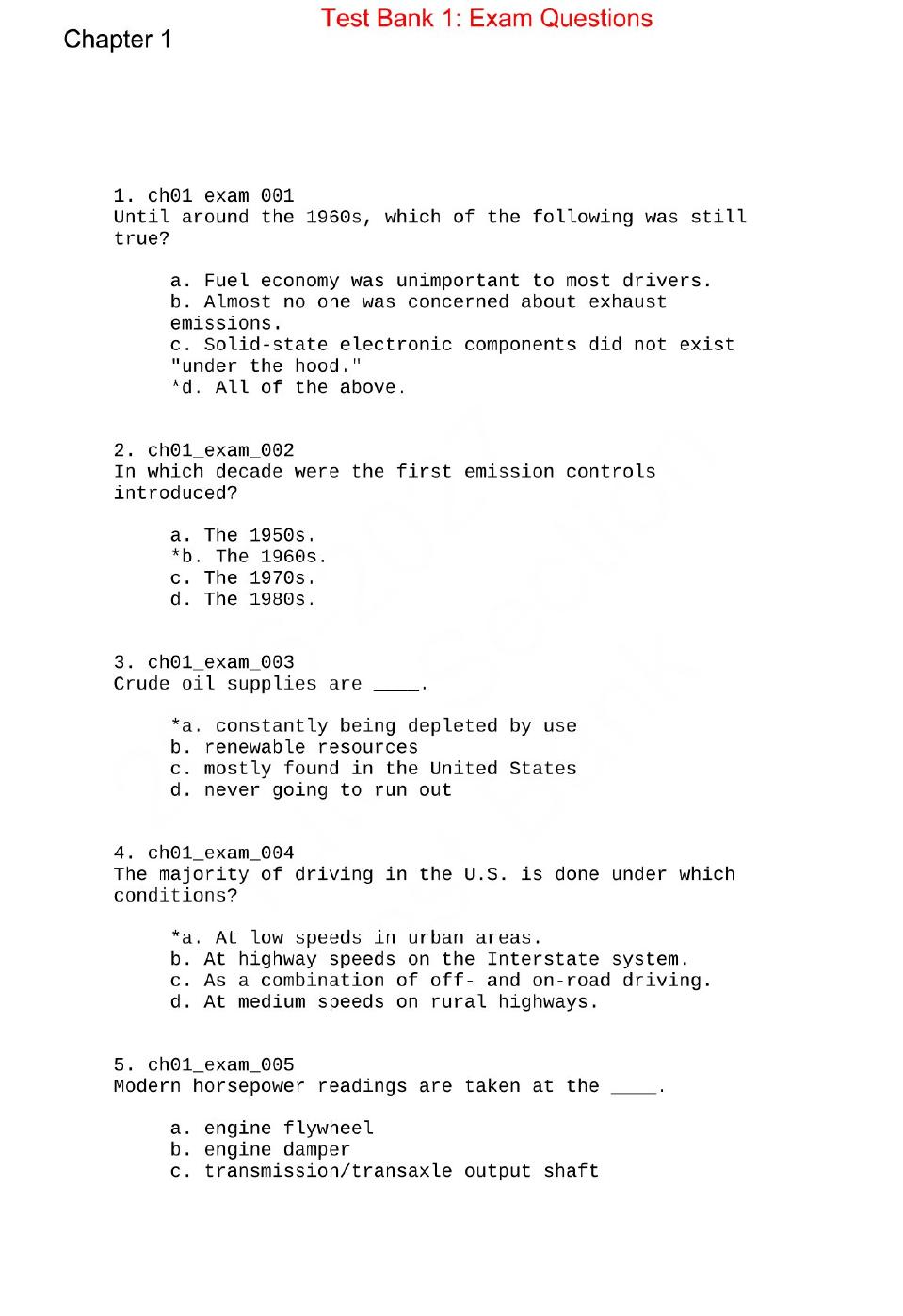 Preview page 2 of Auto Engine Performance and Drivability 5th Edition By Chris Johanson | Test Bank