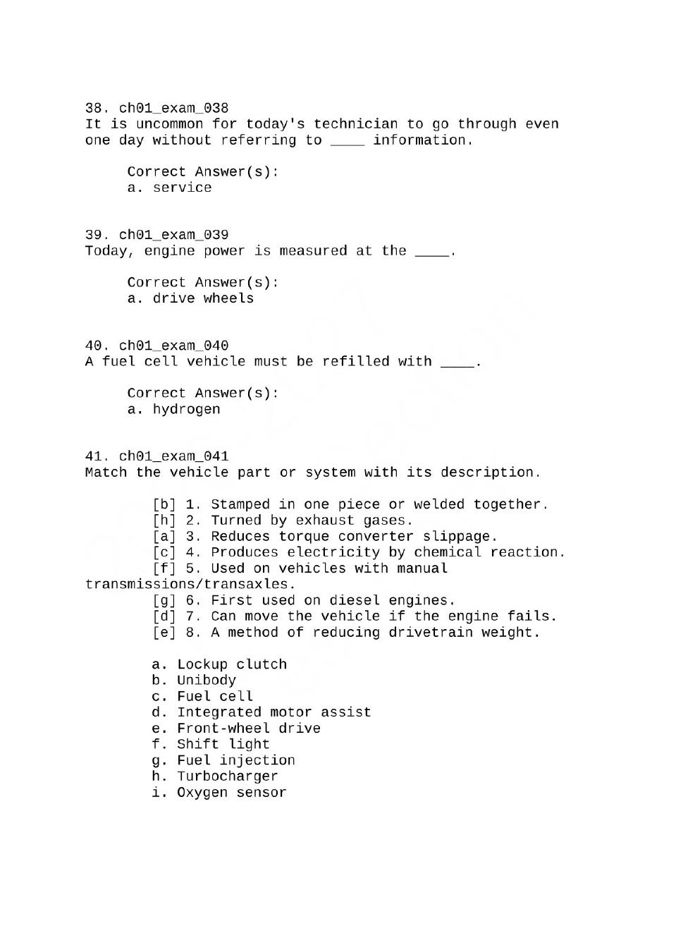 Preview page 9 of Auto Engine Performance and Drivability 5th Edition By Chris Johanson | Test Bank