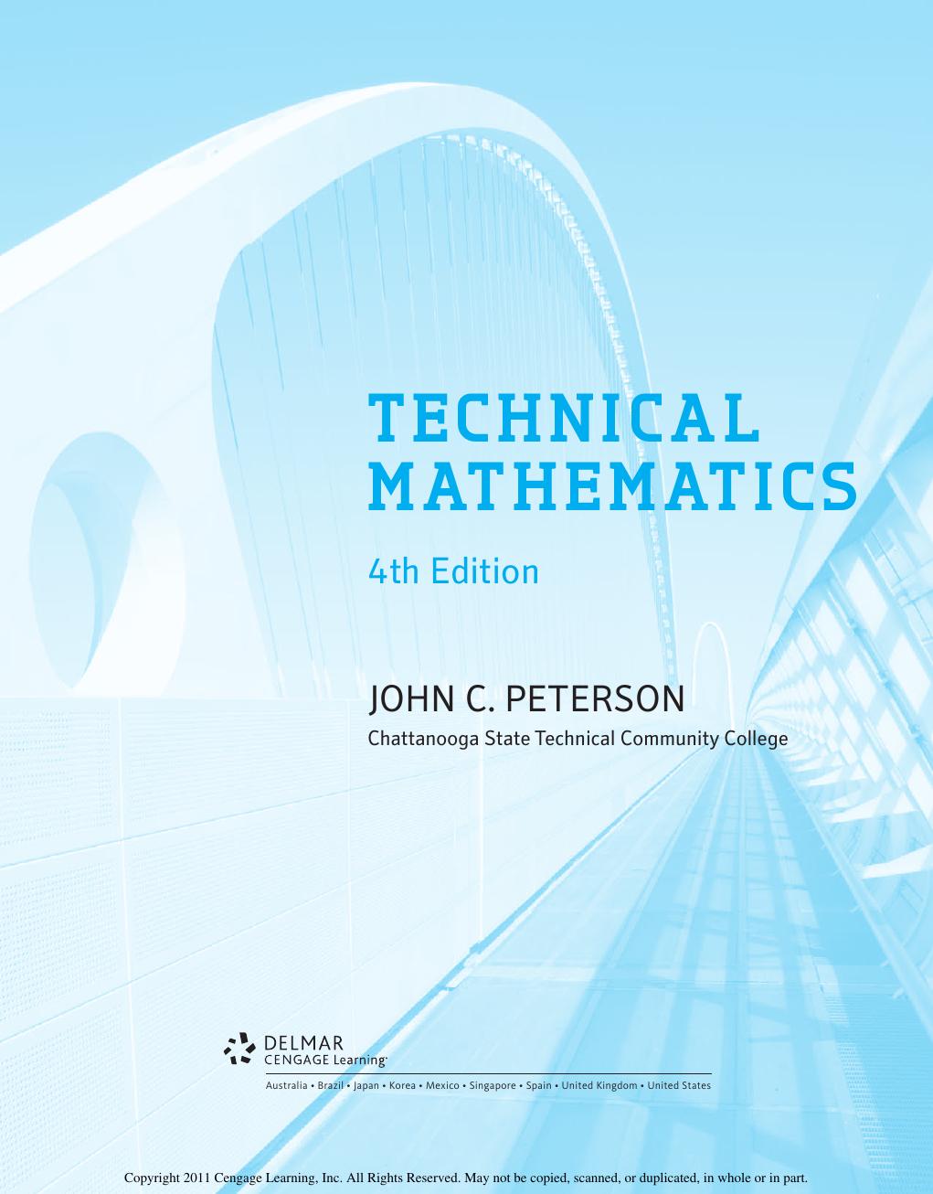 Preview page 6 of PDF(ebook) Technical Mathematics 4th edition By John Peterson