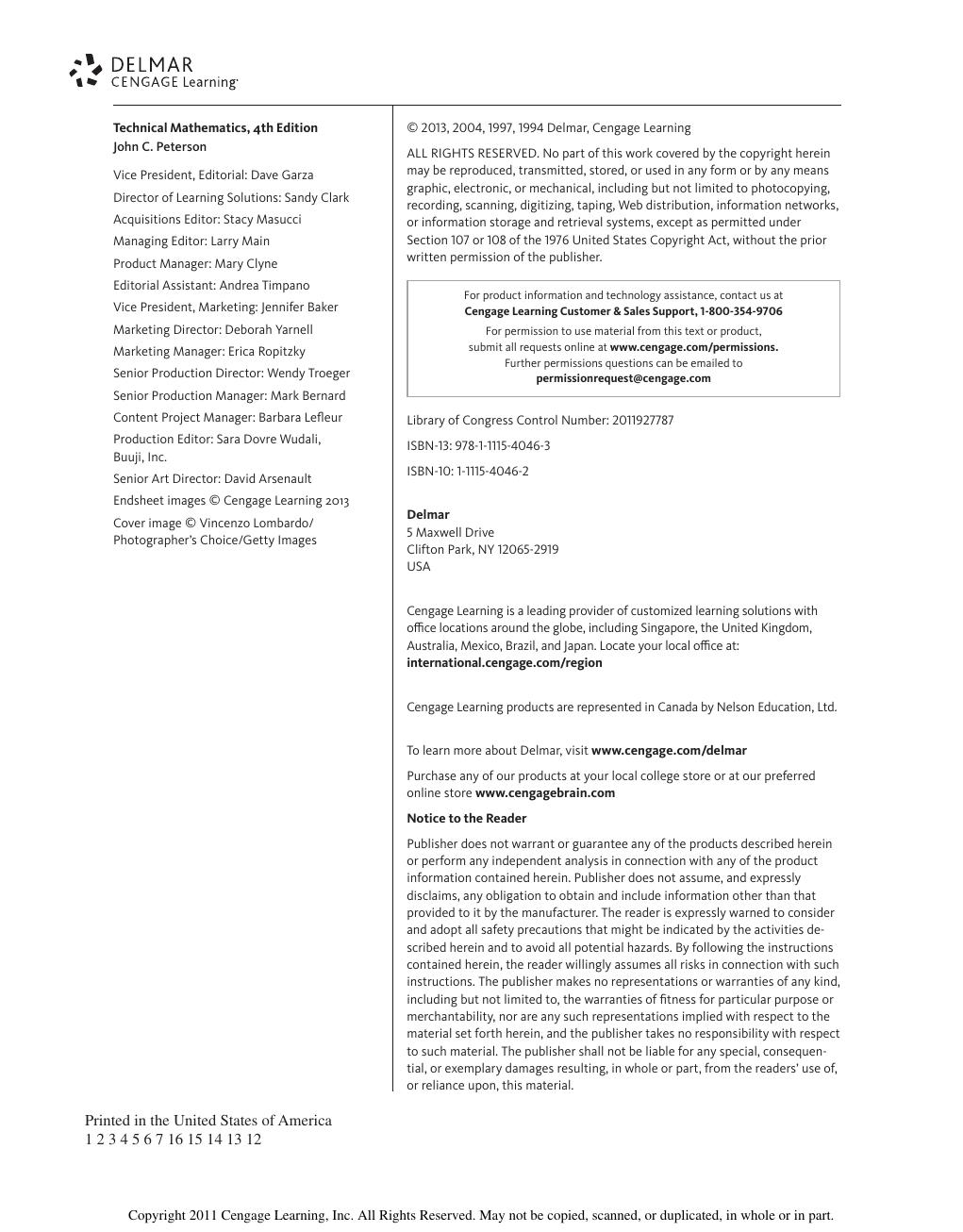 Preview page 8 of PDF(ebook) Technical Mathematics 4th edition By John Peterson