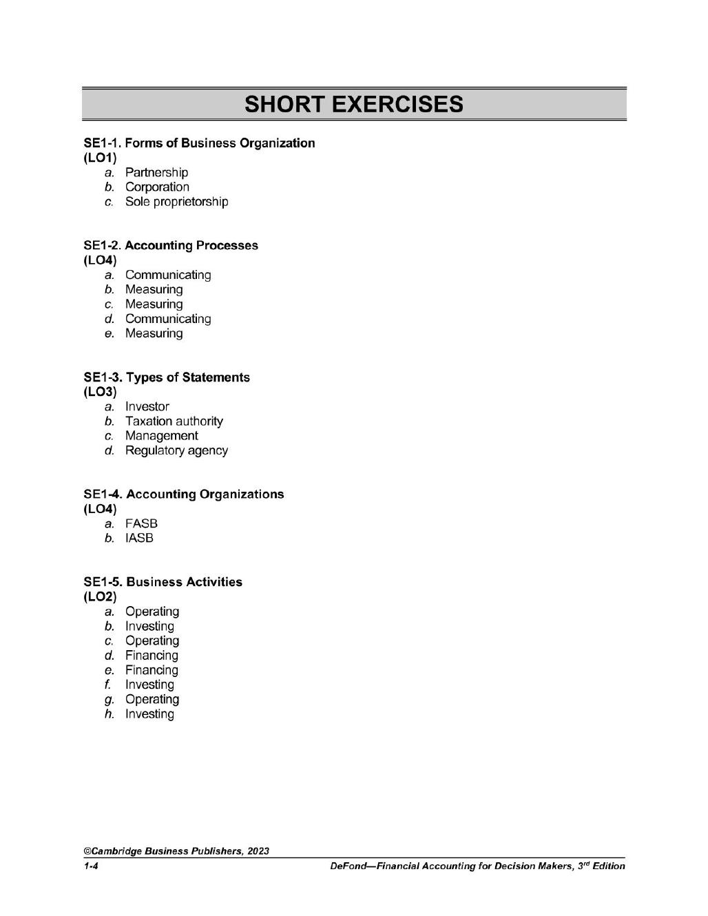 Preview page 5 of Financial Accounting for Decision Makers 3rd Edition By Mark DeFond | Solutions Manual