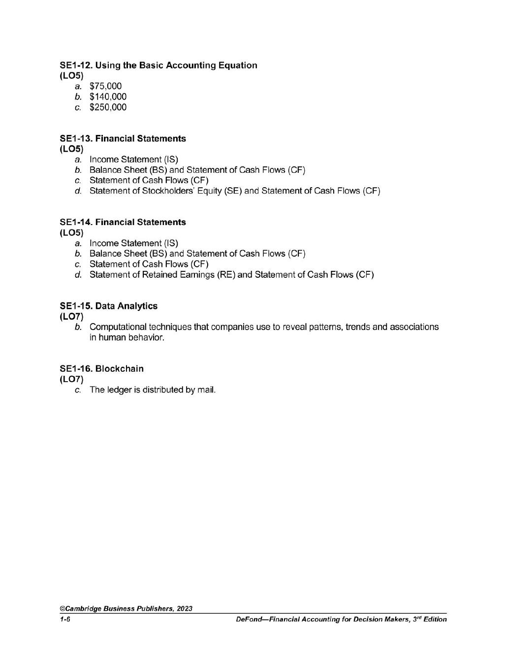 Preview page 7 of Financial Accounting for Decision Makers 3rd Edition By Mark DeFond | Solutions Manual