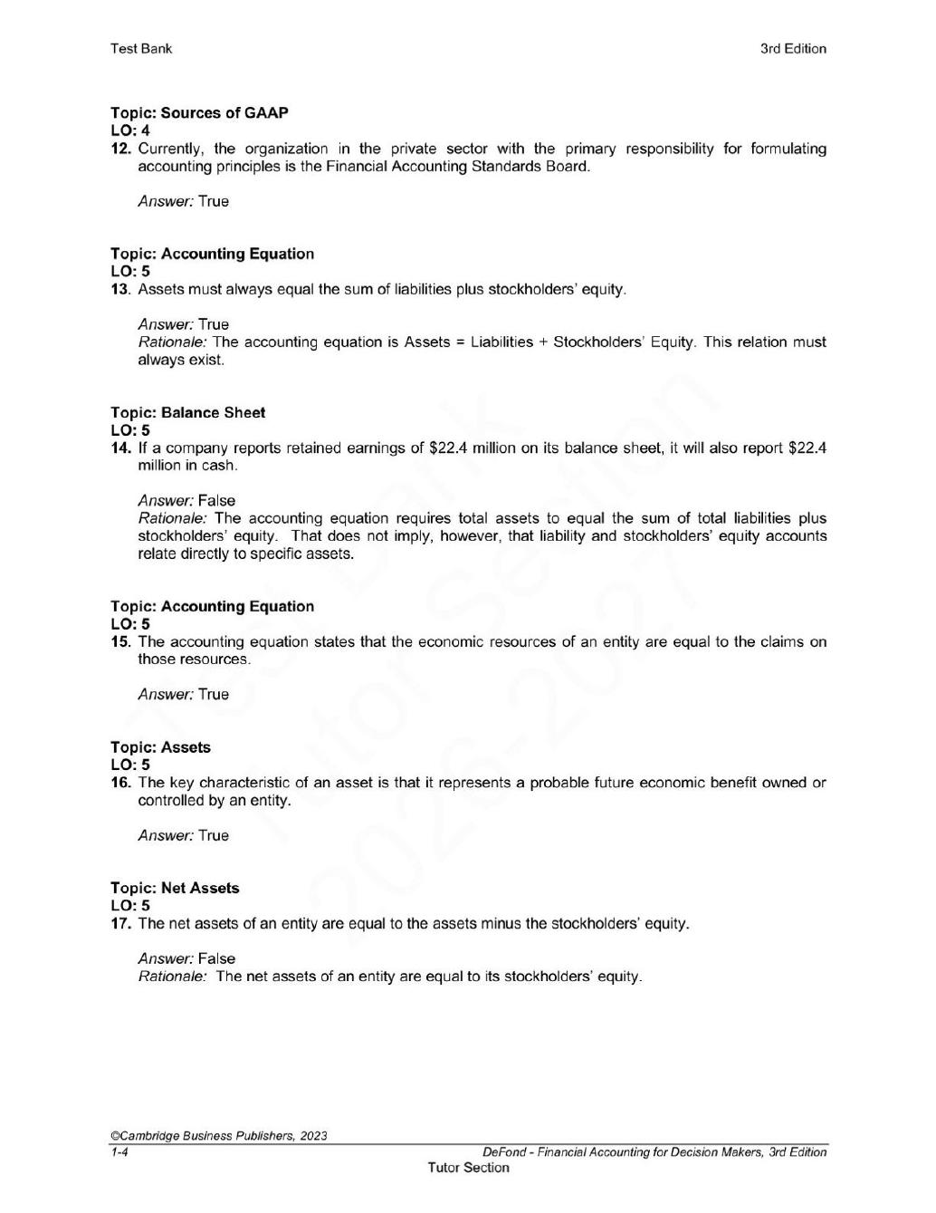 Preview page 6 of Financial Accounting for Decision Makers 3rd Edition By Mark DeFond | Test Bank