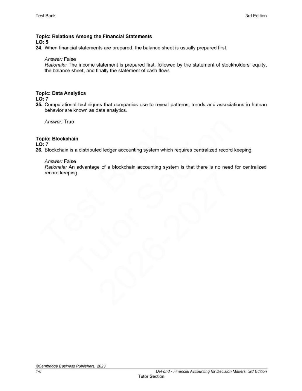 Preview page 8 of Financial Accounting for Decision Makers 3rd Edition By Mark DeFond | Test Bank