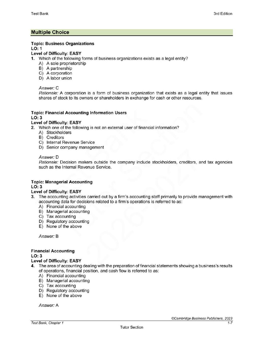 Preview page 9 of Financial Accounting for Decision Makers 3rd Edition By Mark DeFond | Test Bank