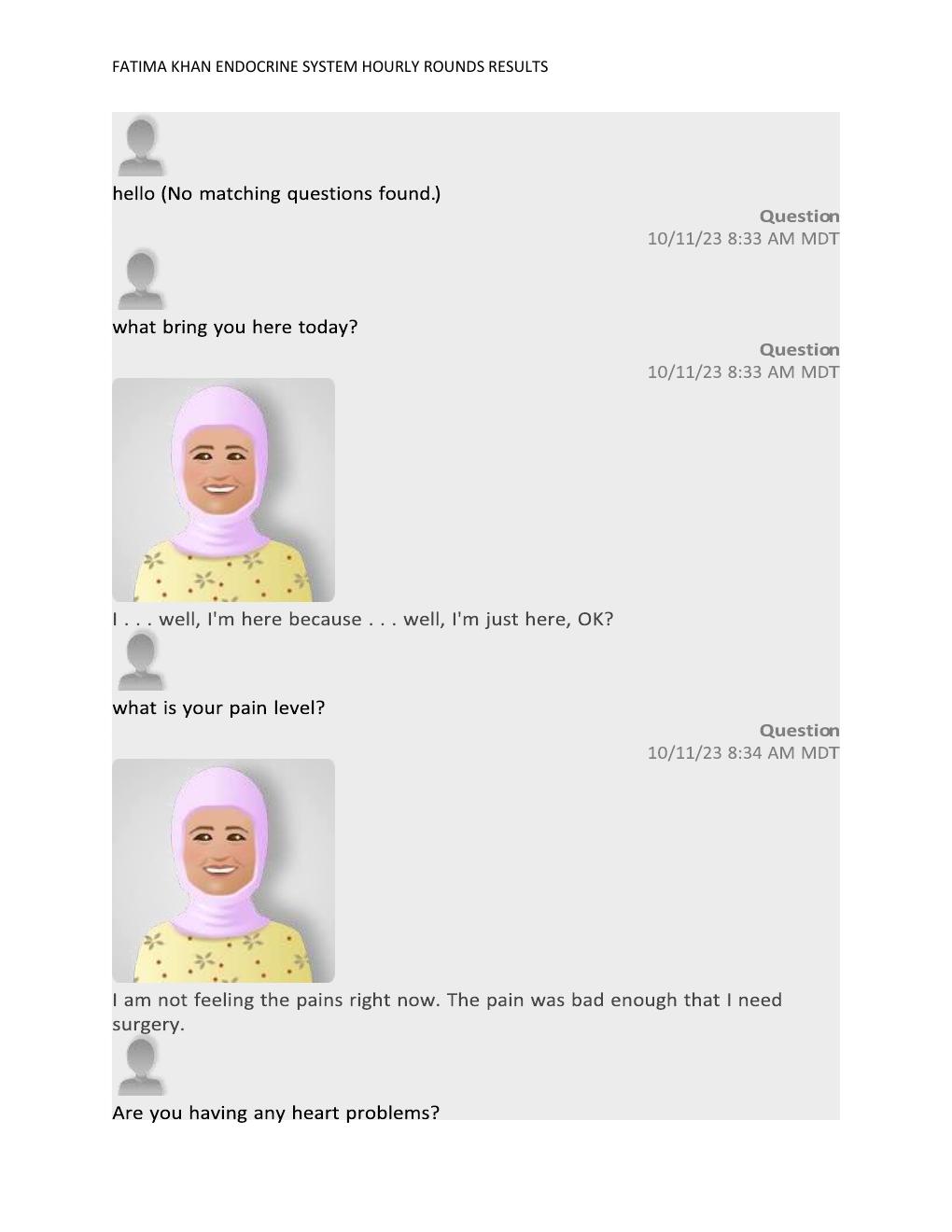 Preview page 2 of FATIMA KHAN ENDOCRINE SYSTEM HOURLY ROUNDS RESULTS