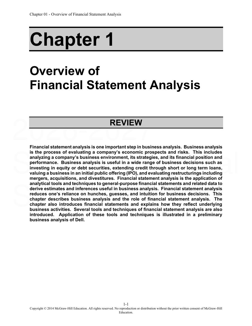 Preview page 2 of Financial Statement Analysis 11th Edition By Subramanyam, John Wild | Solutions Manual
