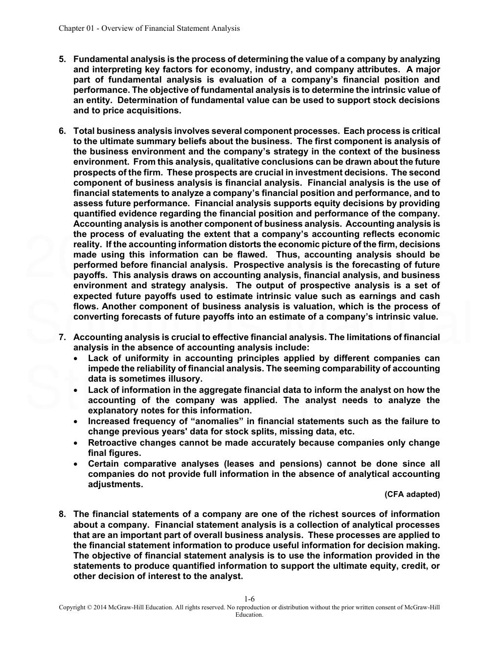 Preview page 7 of Financial Statement Analysis 11th Edition By Subramanyam, John Wild | Solutions Manual