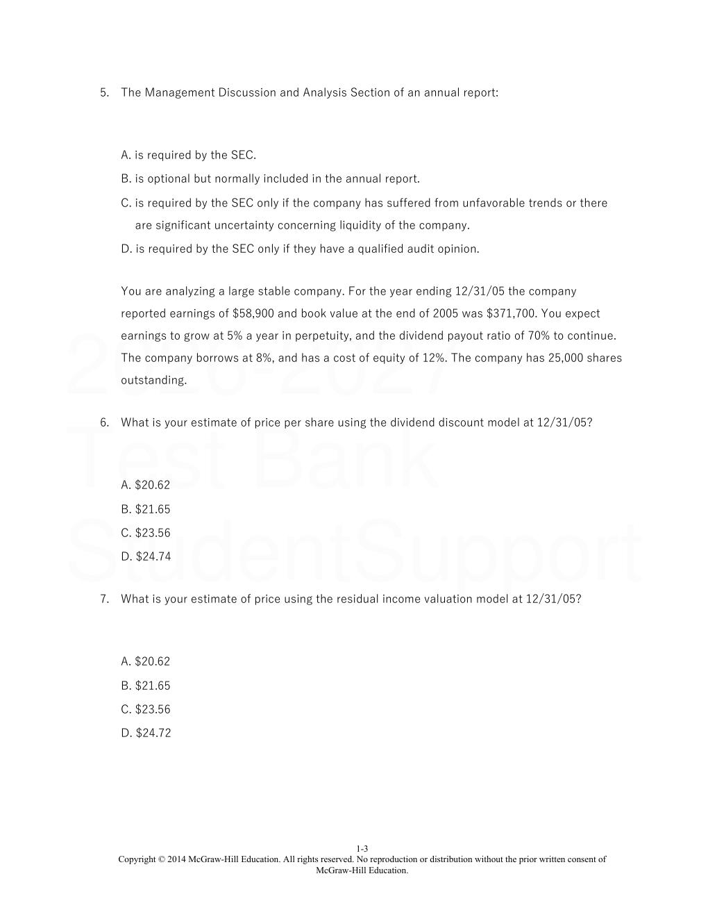Preview page 4 of Financial Statement Analysis 11th Edition By Subramanyam, John Wild | Test Bank
