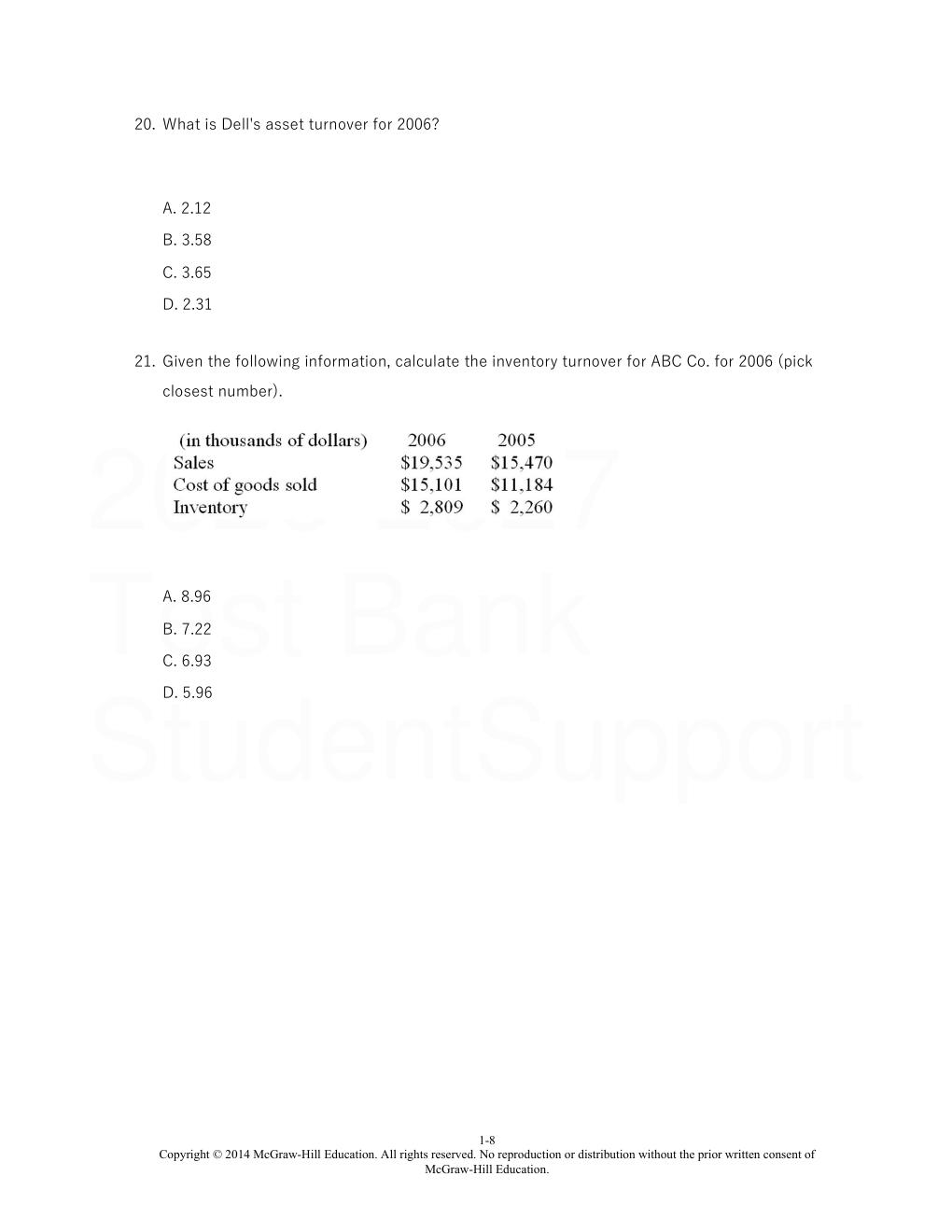 Preview page 9 of Financial Statement Analysis 11th Edition By Subramanyam, John Wild | Test Bank