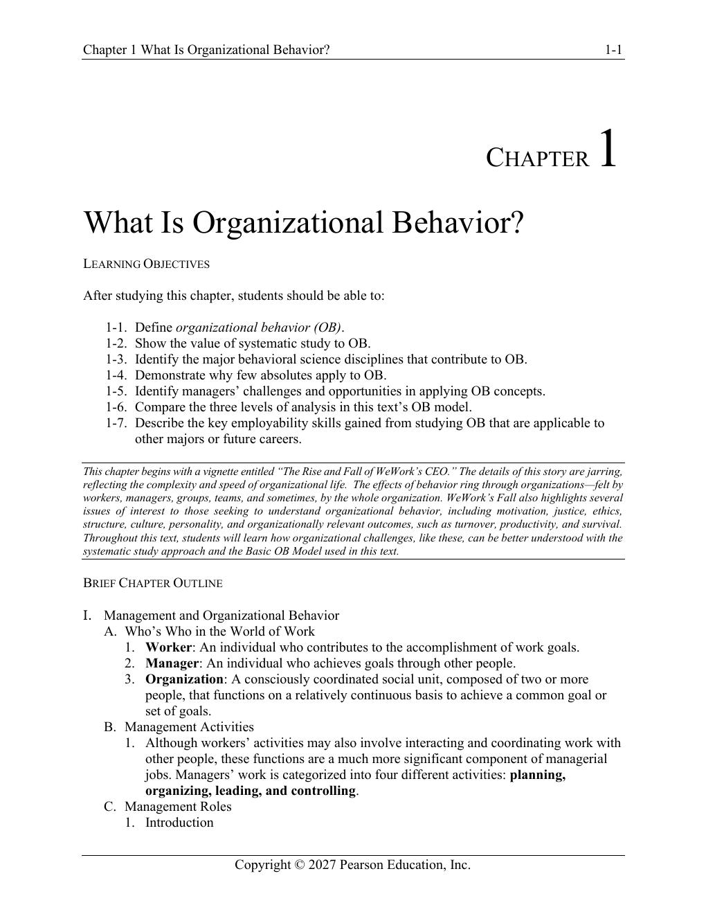 Preview page 4 of Organizational Behavior 20th Edition By Stephen Robbins, Timothy Judge | Instructor Manual