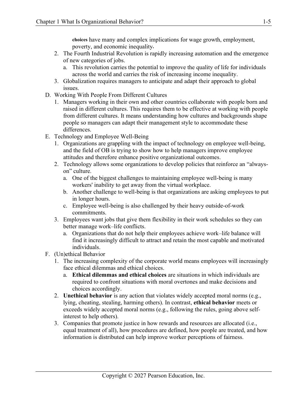 Preview page 8 of Organizational Behavior 20th Edition By Stephen Robbins, Timothy Judge | Instructor Manual