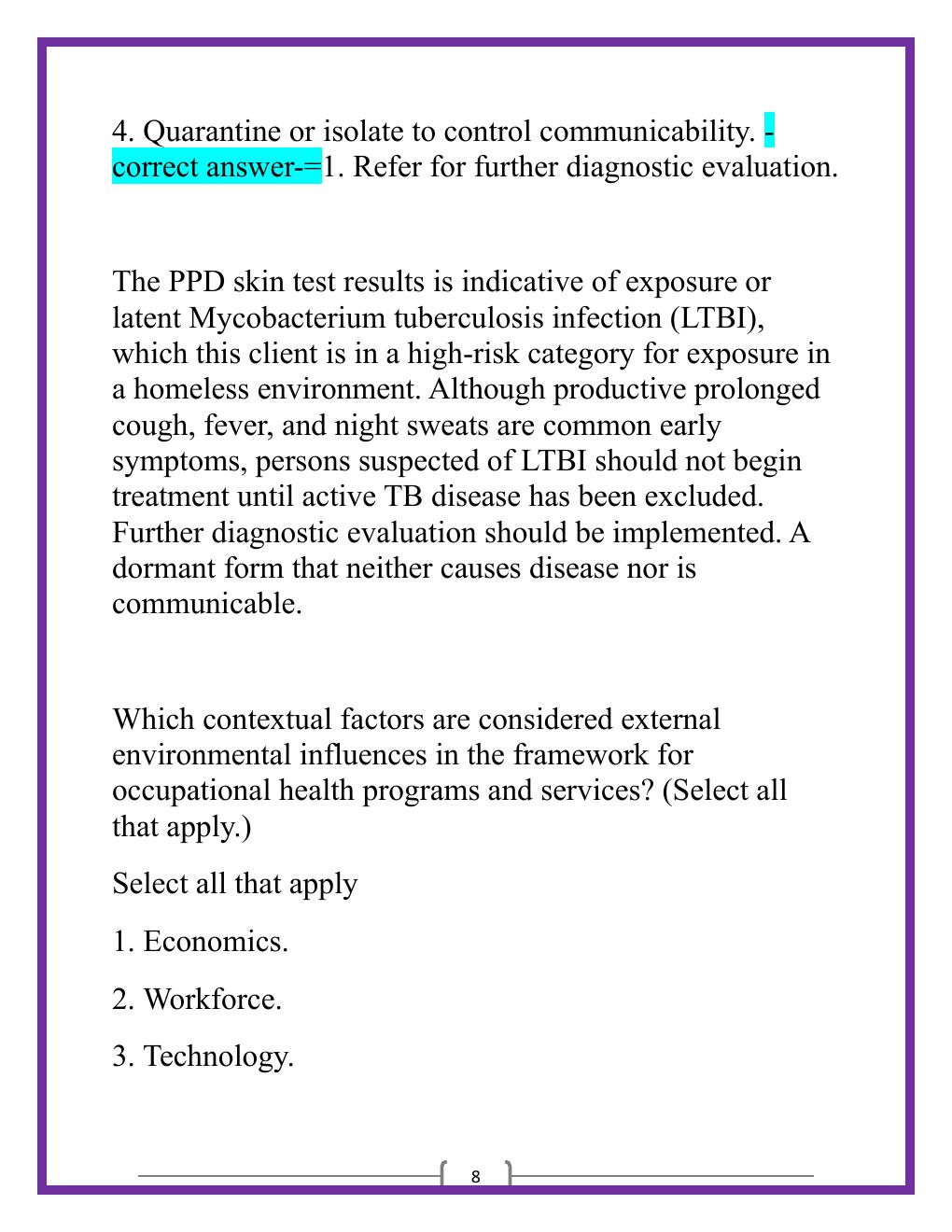 Preview page 8 of HESI Comprehensive Exit Exam 1