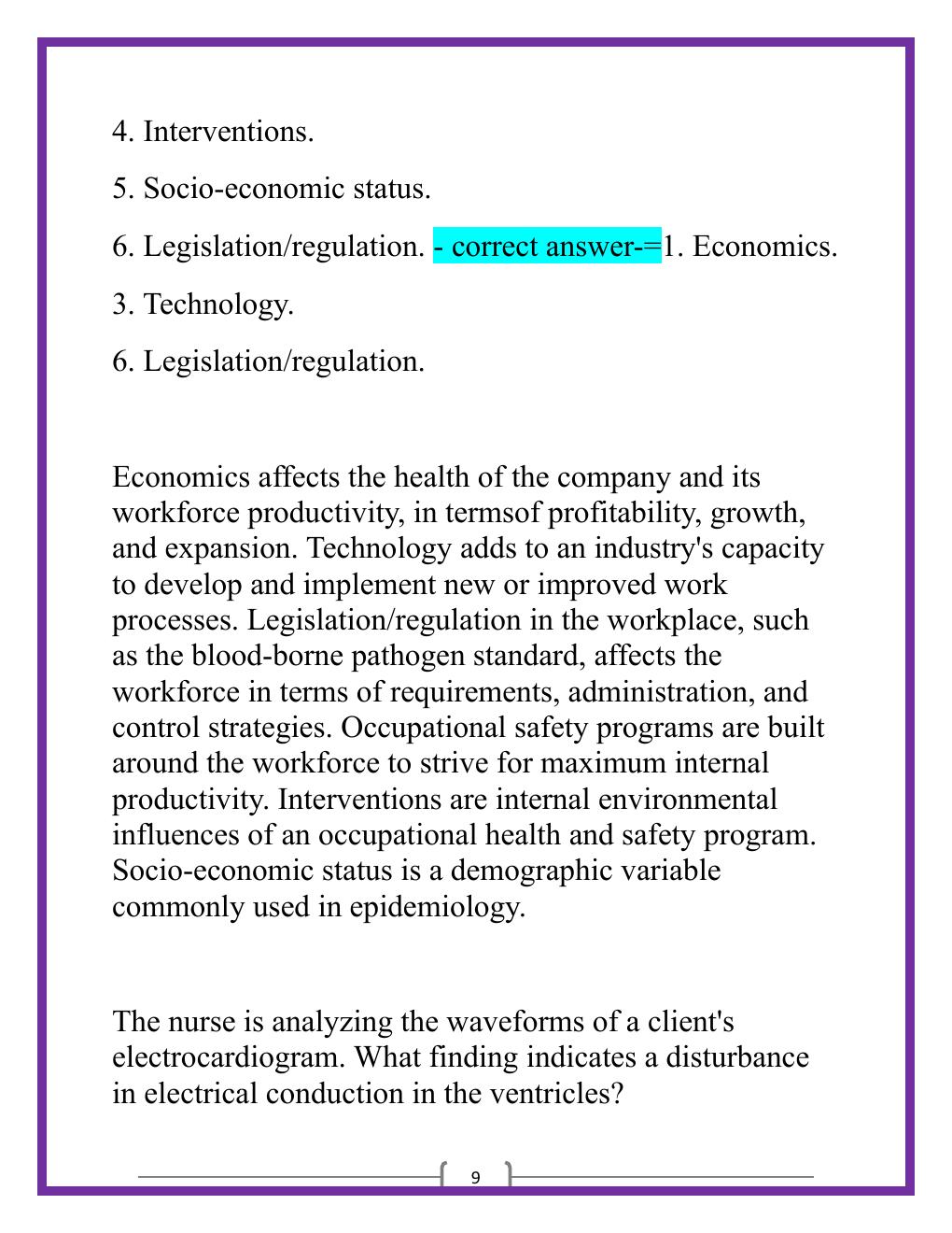 Preview page 9 of HESI Comprehensive Exit Exam 1
