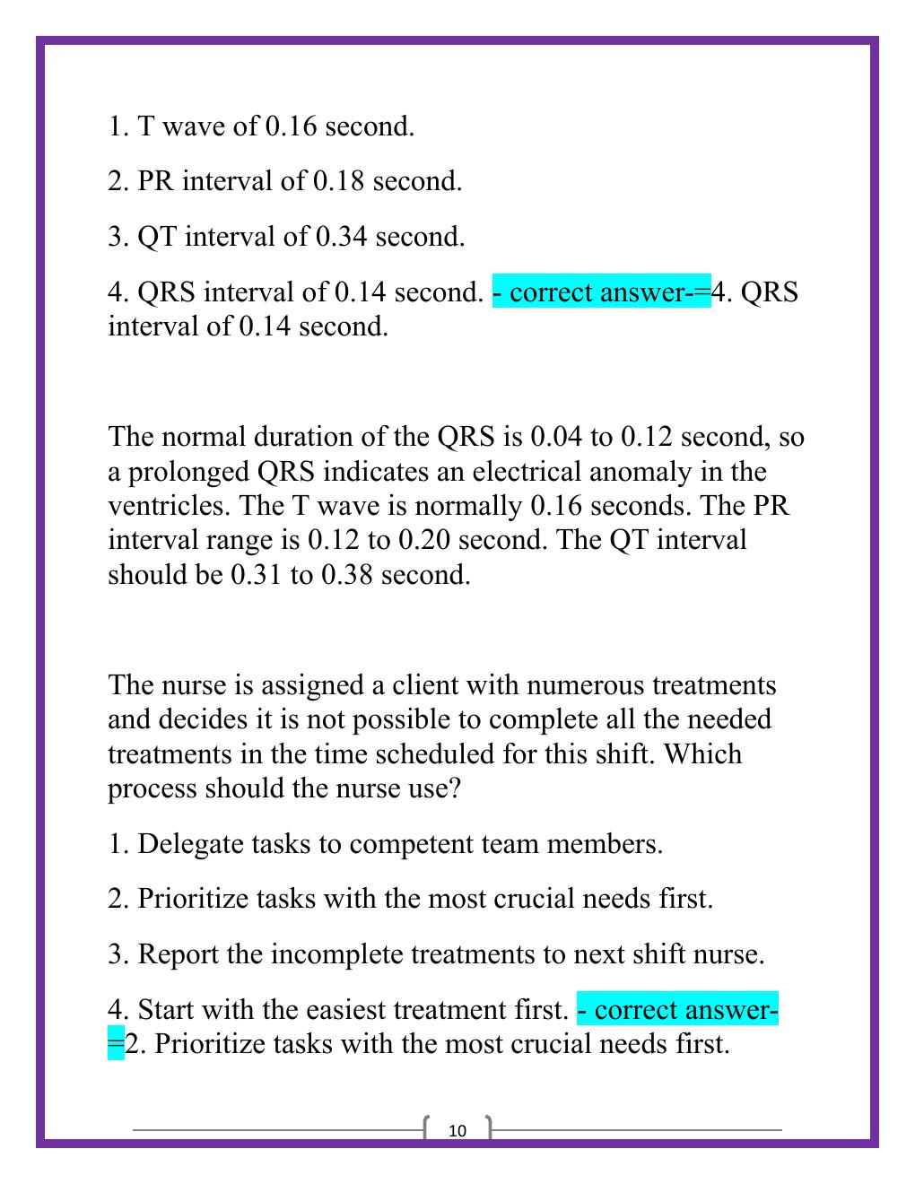 Preview page 10 of HESI Comprehensive Exit Exam 1
