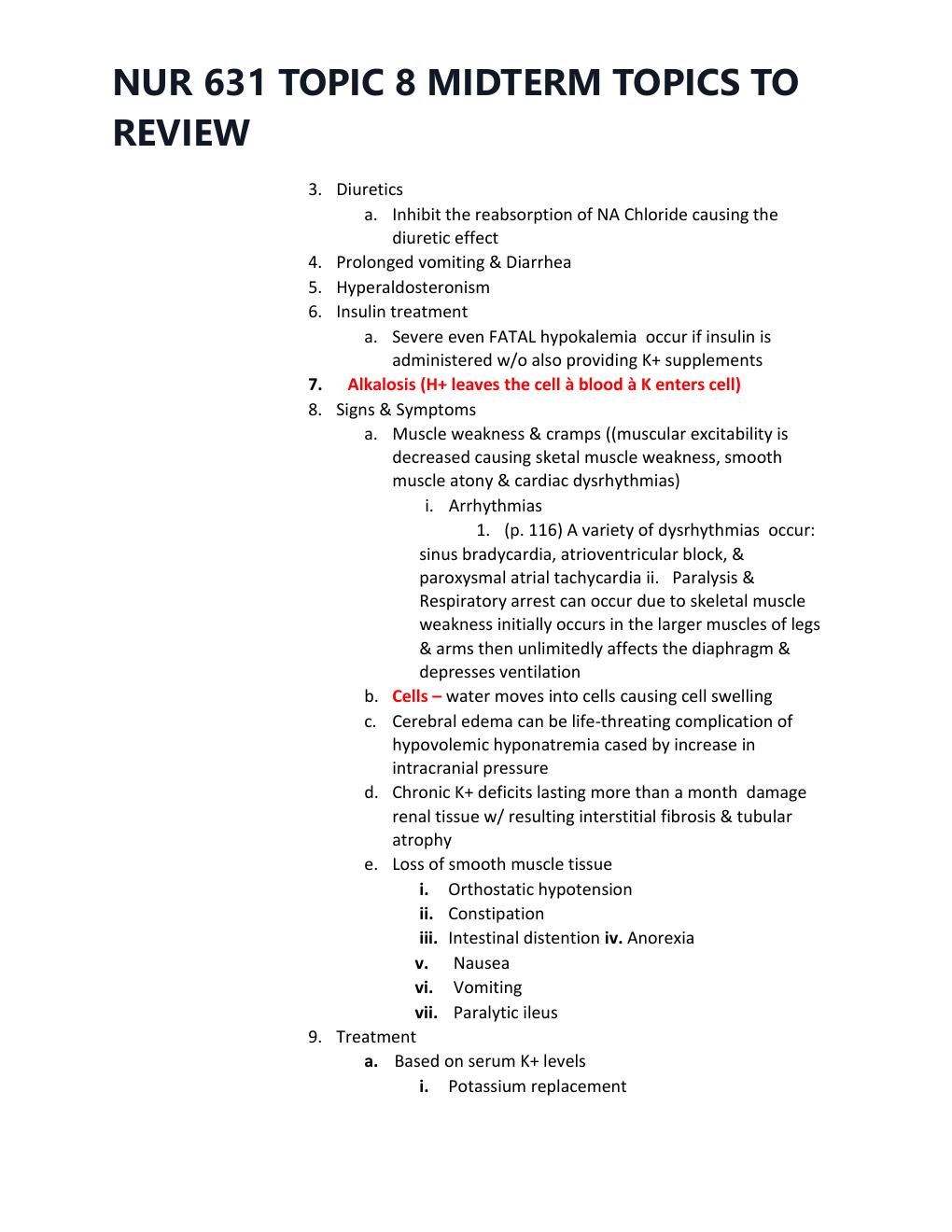 Preview page 6 of NUR 631 TOPIC 8 MIDTERM TOPICS TO REVIEW