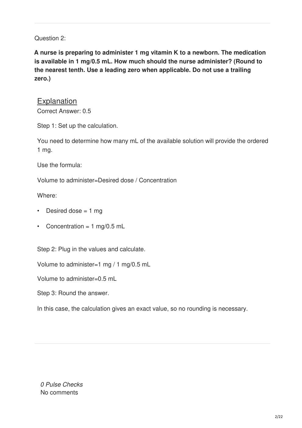 Preview page 2 of Ati dosage calculation mce proctored fall Questions With Correct Answers