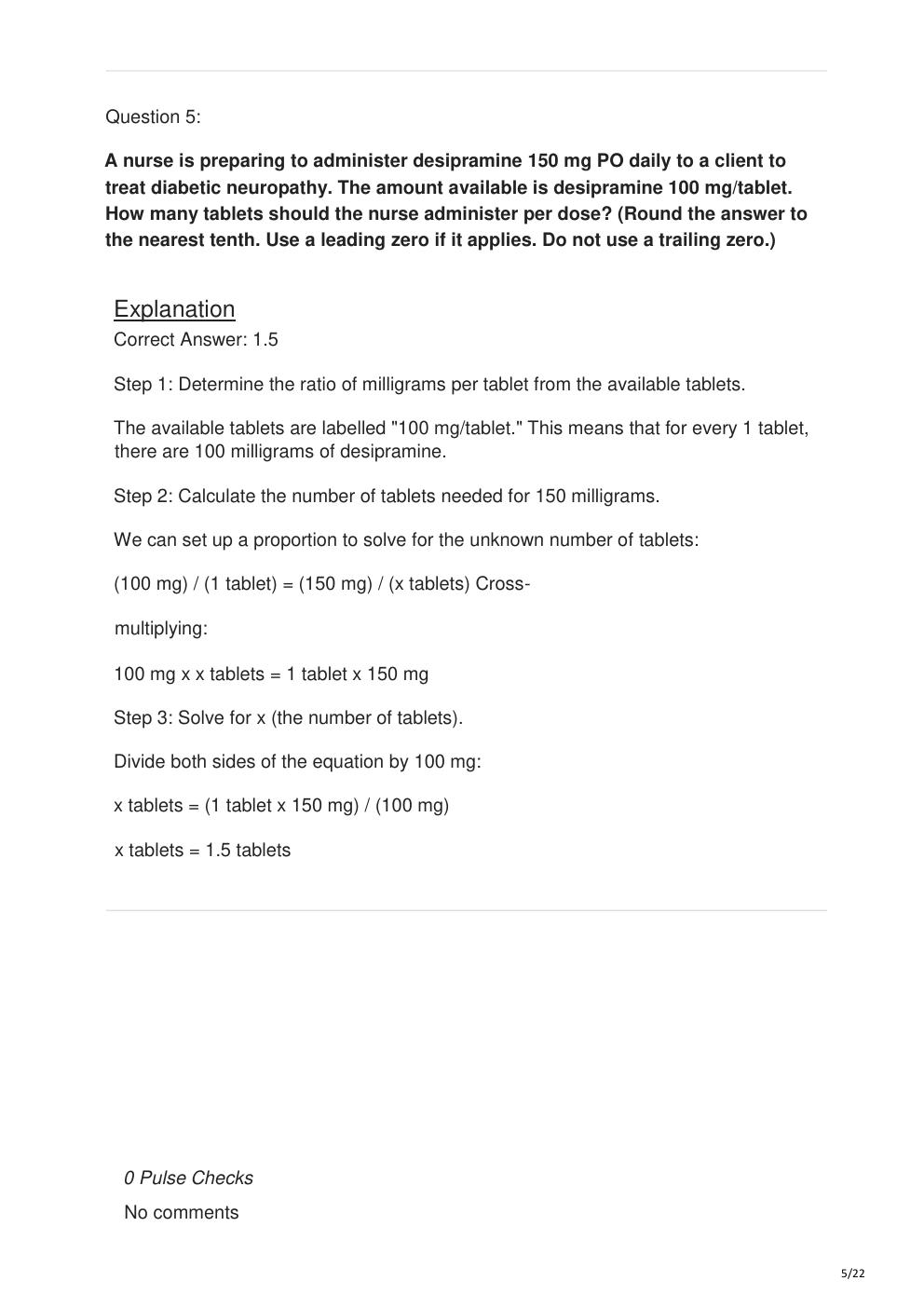 Preview page 5 of Ati dosage calculation mce proctored fall Questions With Correct Answers