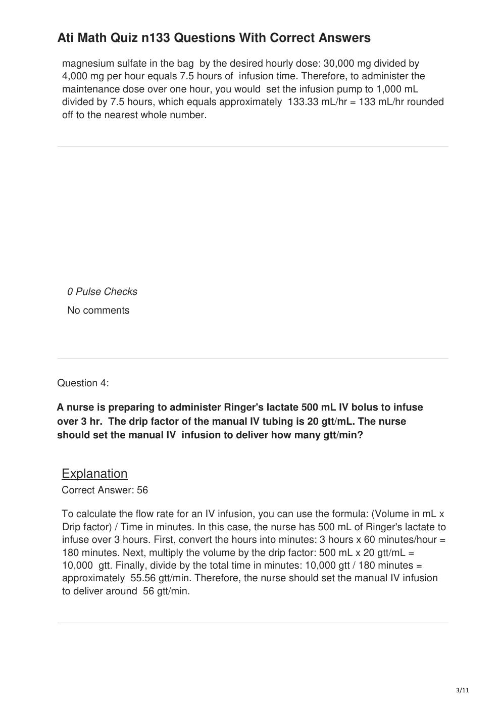 Preview page 3 of Ati Math Quiz n133 Questions With Correct Answers