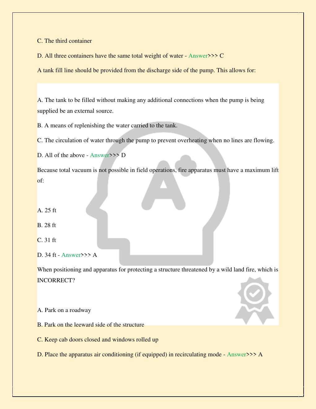 Preview page 3 of FLORIDA STATE DRIVER/OPERATOR EXAM NEWEST 2026 TEST ALL STUDY QUESTIONS WITH VERIFIED CORRECT SOLUTIONS 100% GUARANTEED