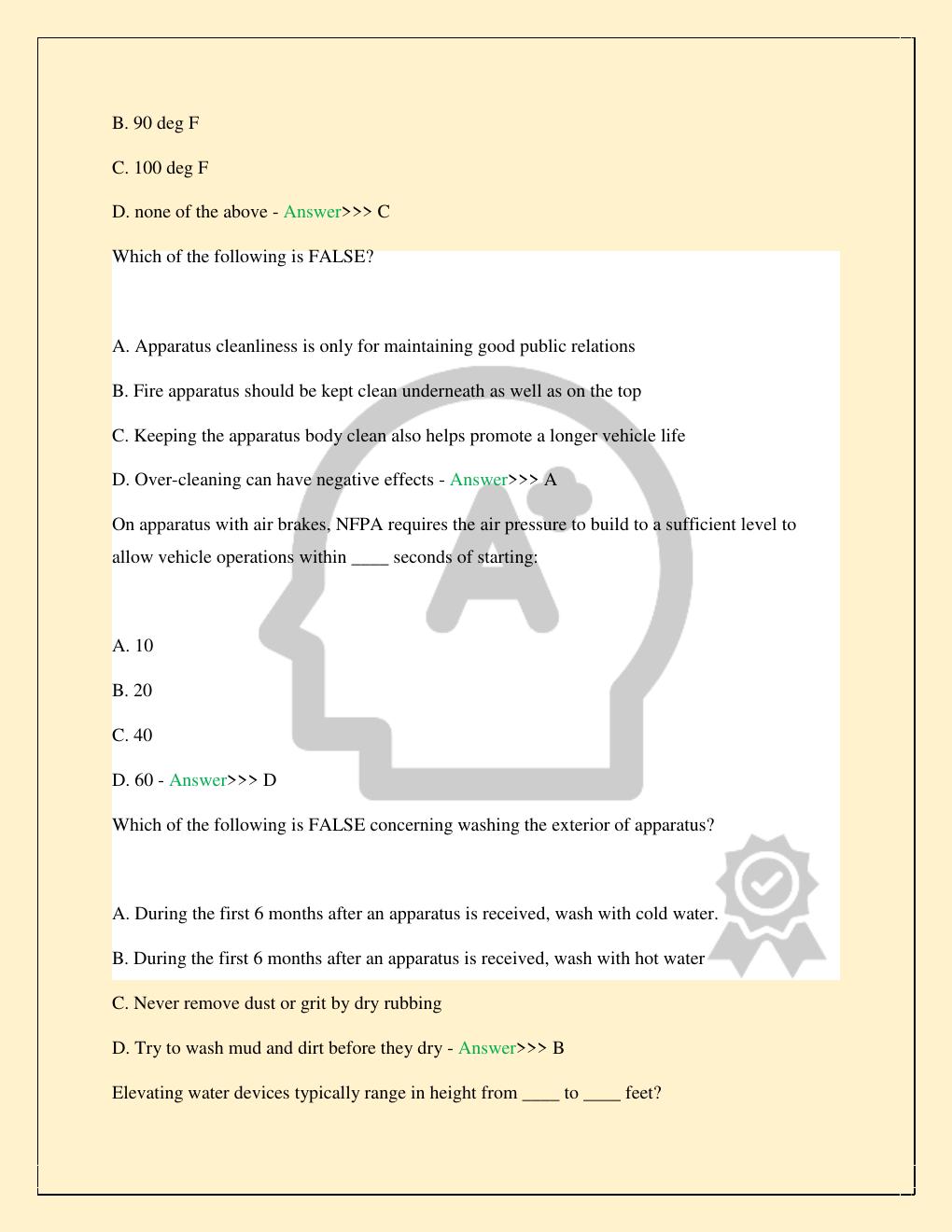 Preview page 6 of FLORIDA STATE DRIVER/OPERATOR EXAM NEWEST 2026 TEST ALL STUDY QUESTIONS WITH VERIFIED CORRECT SOLUTIONS 100% GUARANTEED