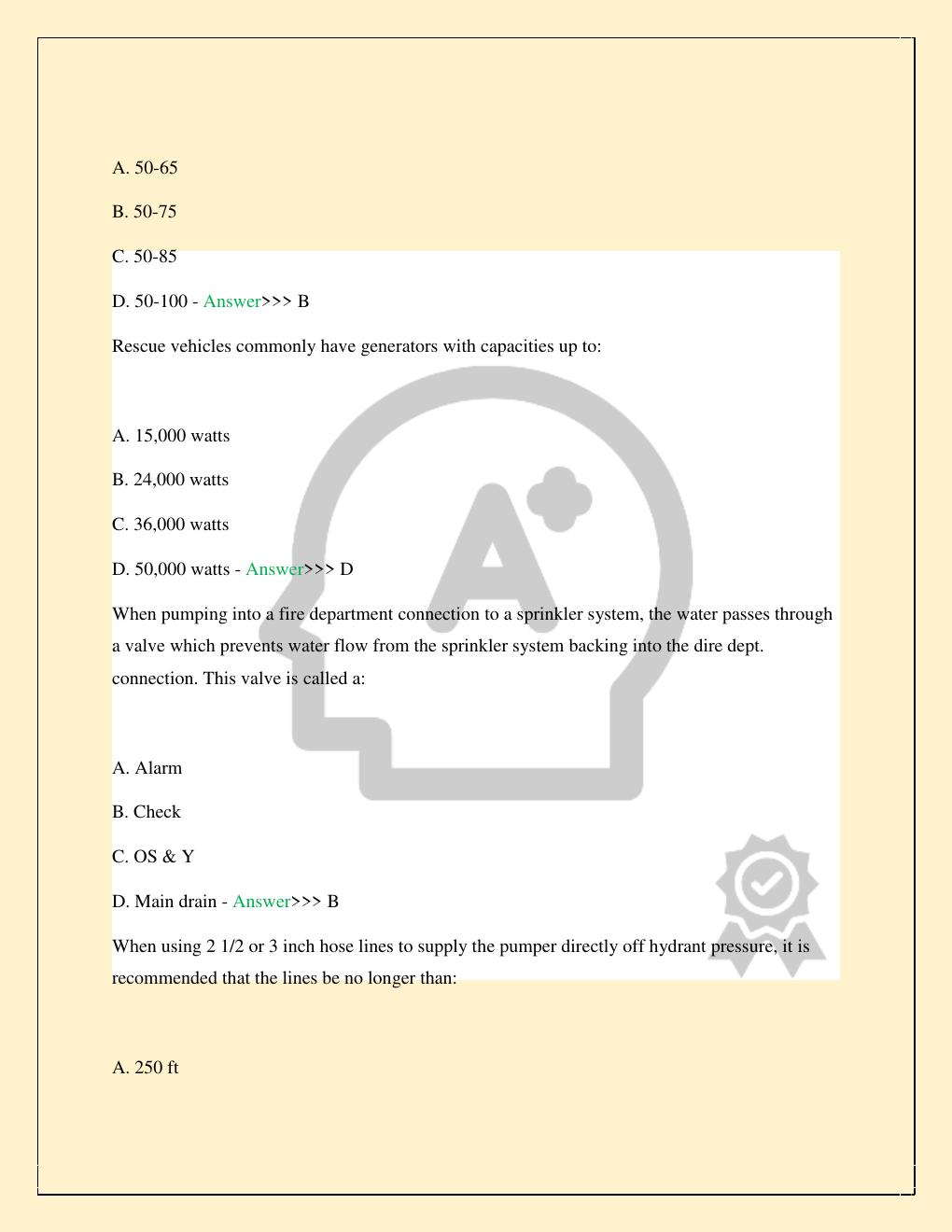 Preview page 7 of FLORIDA STATE DRIVER/OPERATOR EXAM NEWEST 2026 TEST ALL STUDY QUESTIONS WITH VERIFIED CORRECT SOLUTIONS 100% GUARANTEED