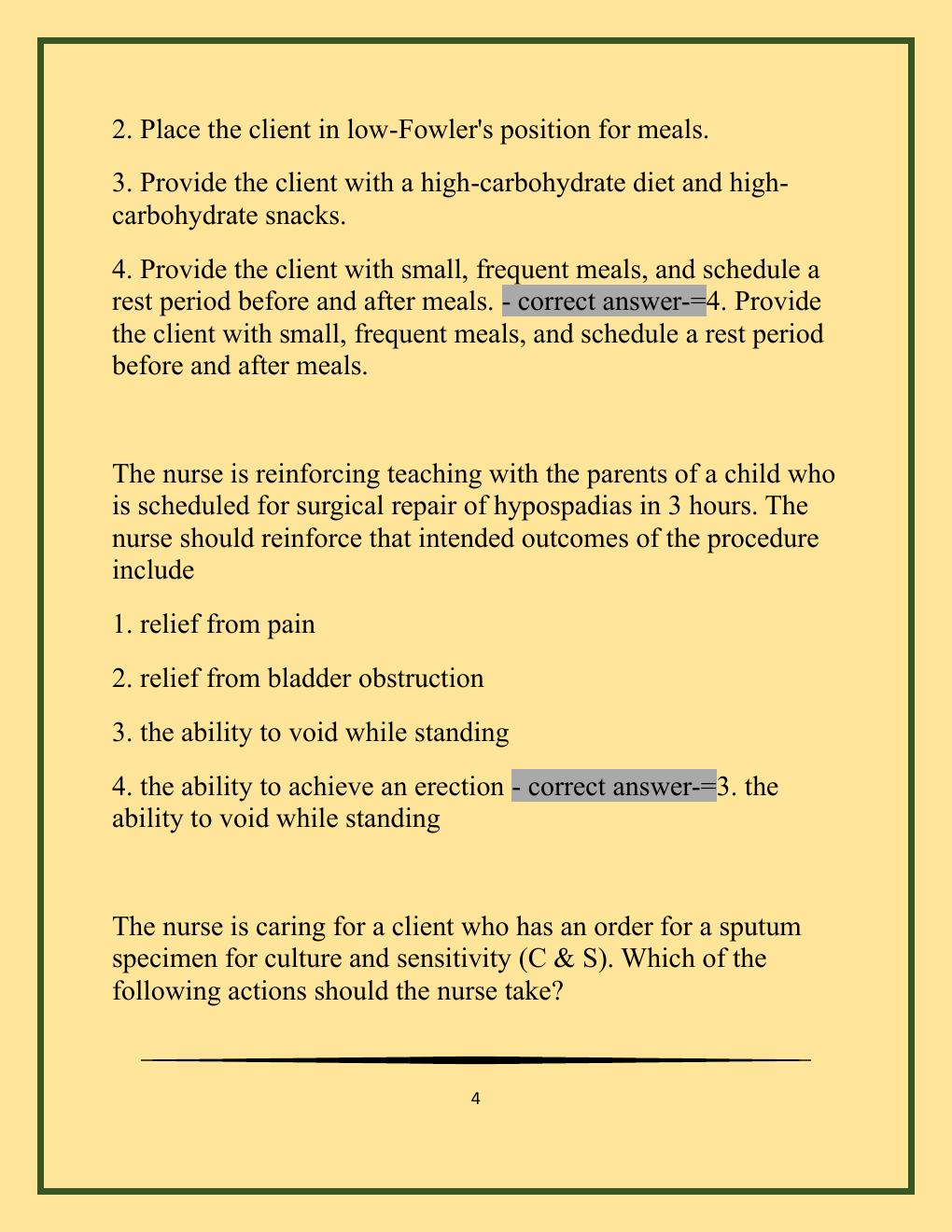 Preview page 4 of NCLEX Midterm Exam with Well Updated Qu