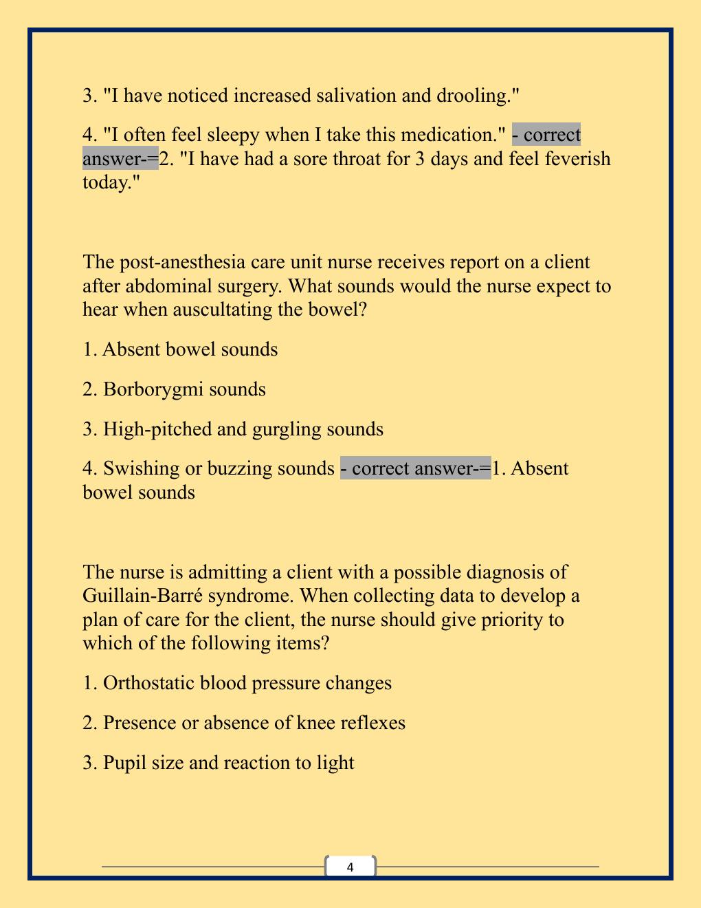 Preview page 4 of Nclex Midterm Exam with Well Updated Questions