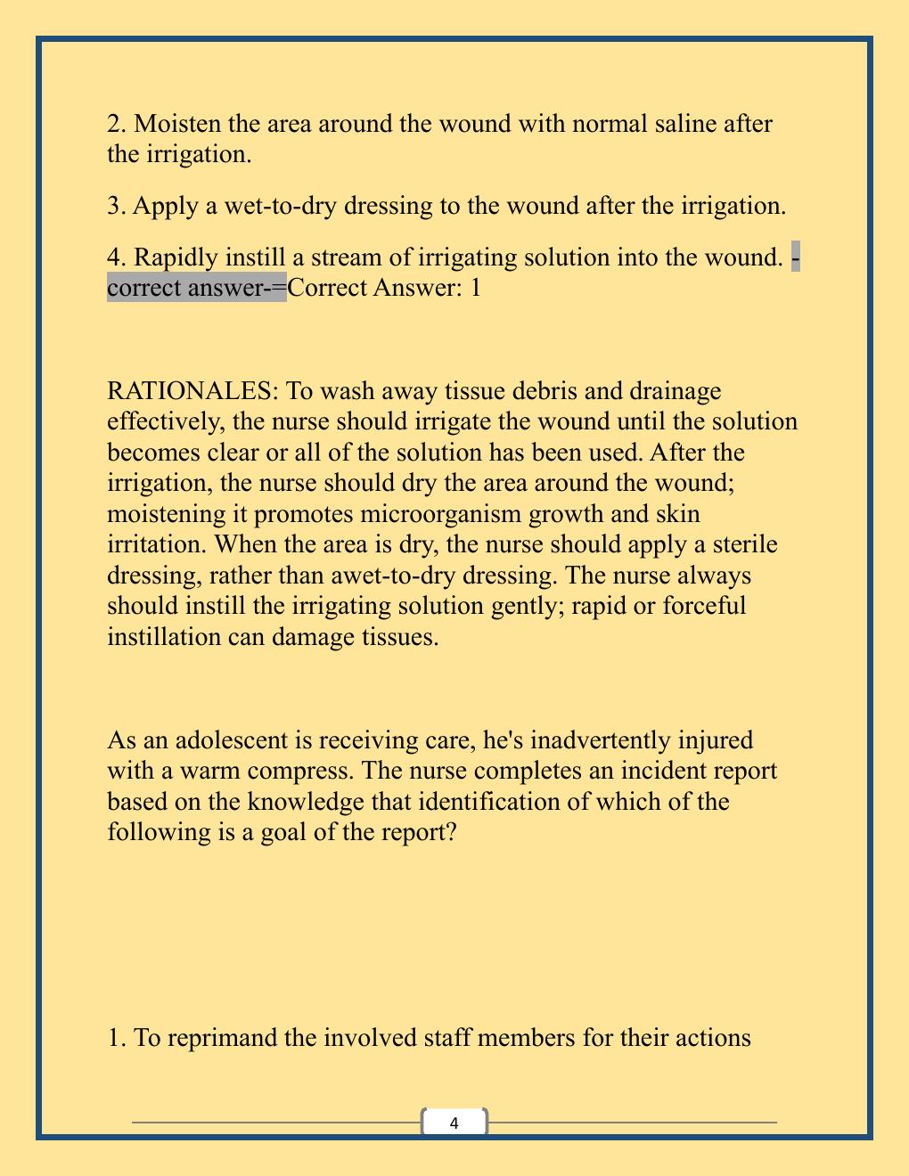 Preview page 4 of NCLEX Midterm Exam with Well Updated Questions and Verified