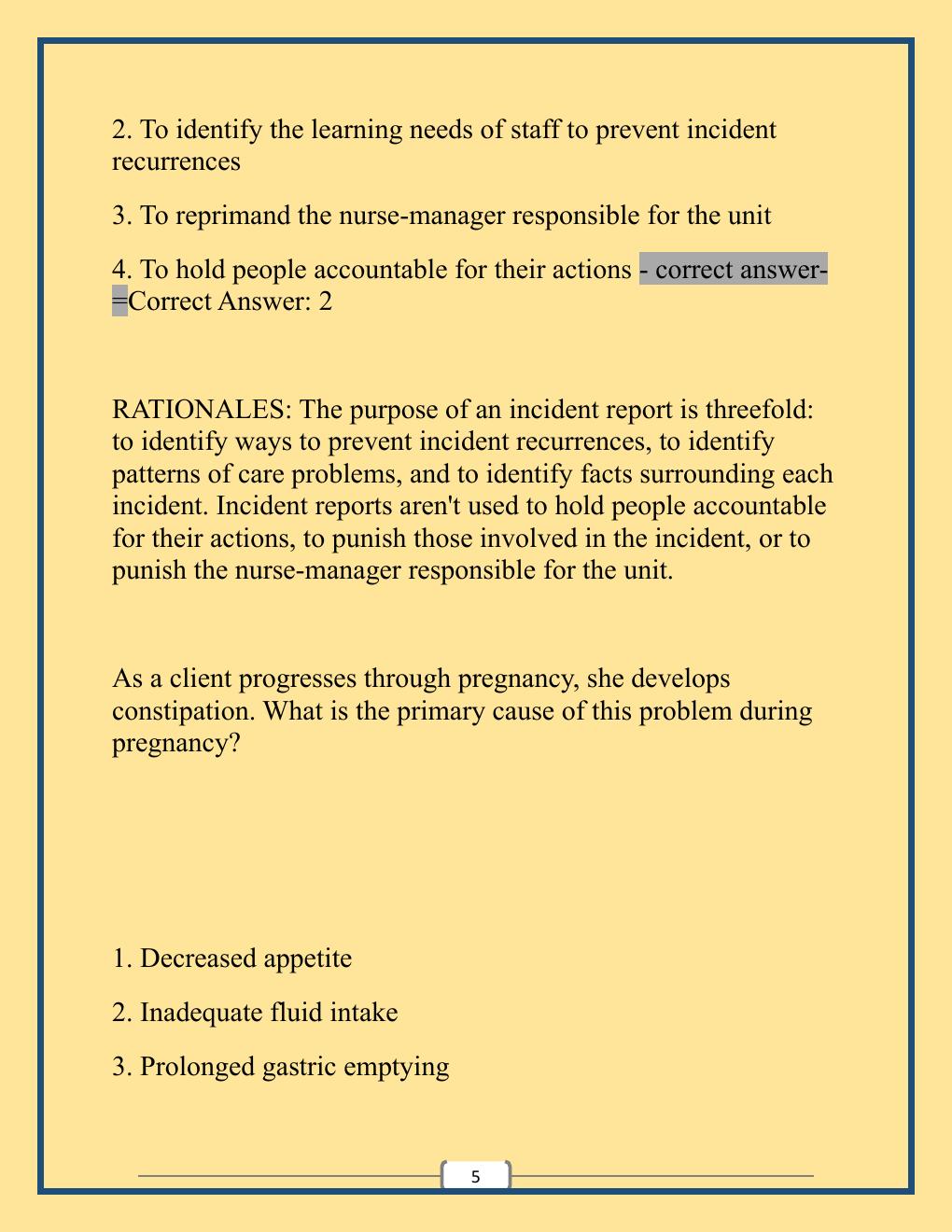 Preview page 5 of NCLEX Midterm Exam with Well Updated Questions and Verified