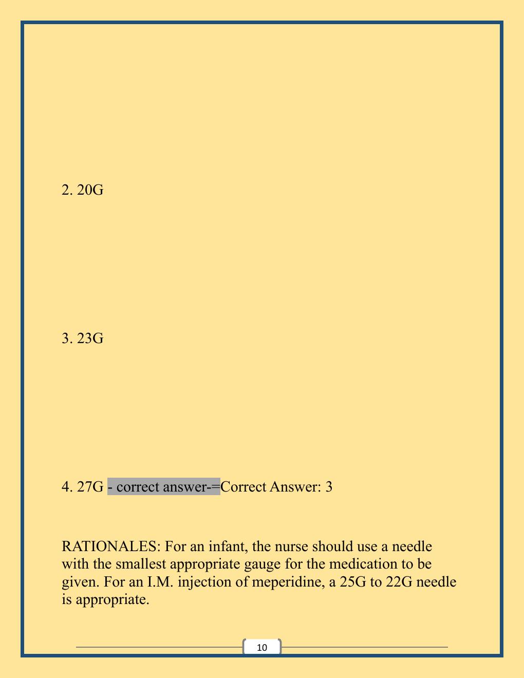 Preview page 10 of NCLEX Midterm Exam with Well Updated Questions and Verified