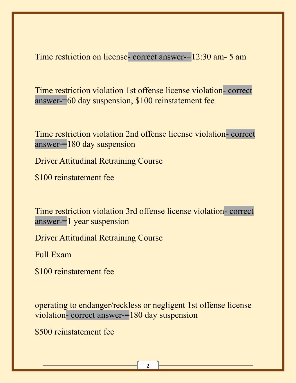 Preview page 2 of MA JOL license and permit violations