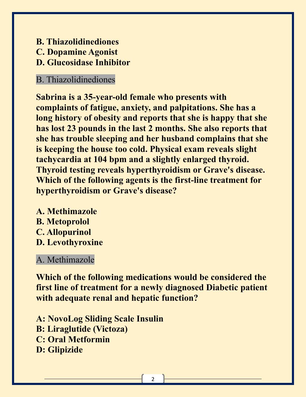 Preview page 2 of 1  NR 565 - advanced pharmacology FINAL -  Chamberlain Practice EXAM Latest Updated  Exam
