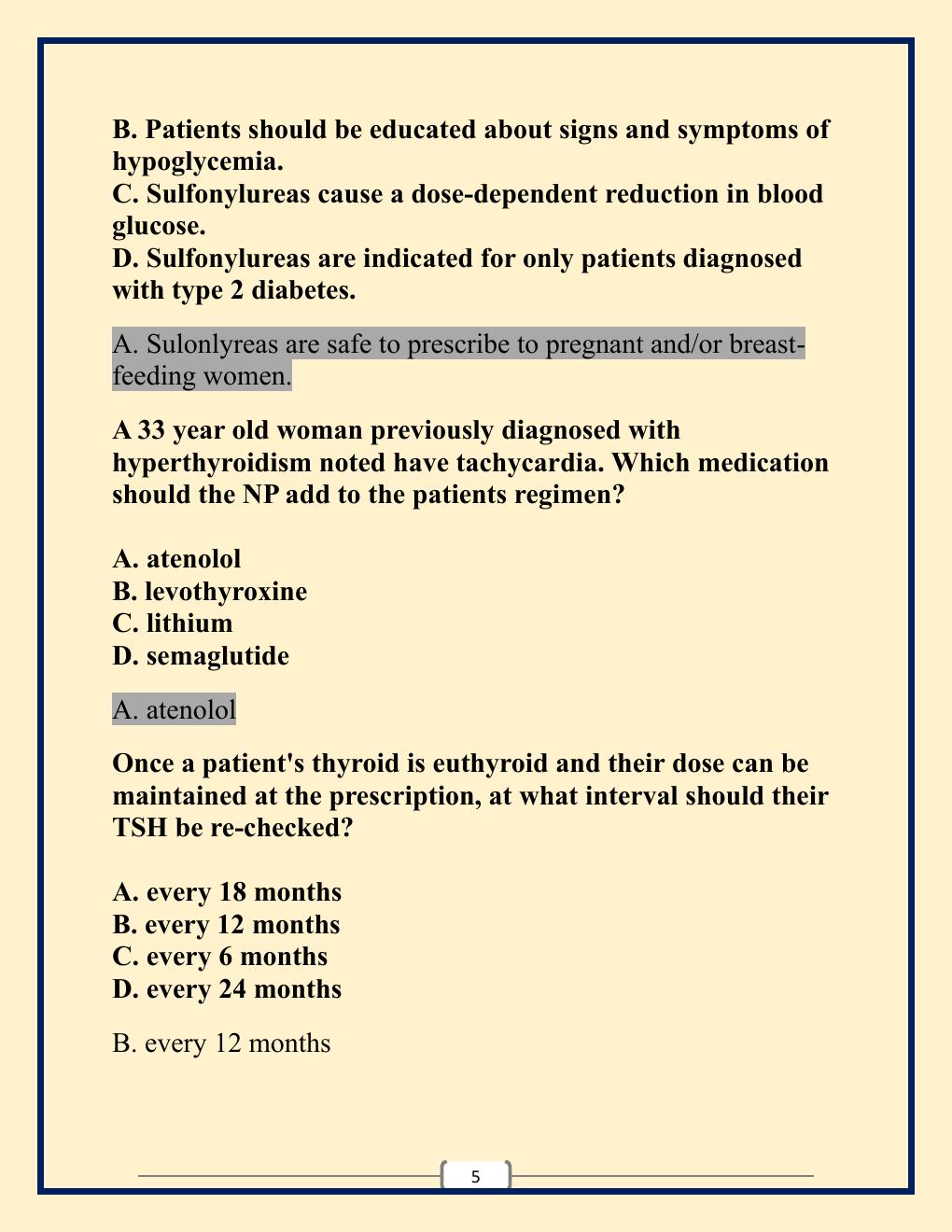 Preview page 5 of 1  NR 565 - advanced pharmacology FINAL -  Chamberlain Practice EXAM Latest Updated  Exam