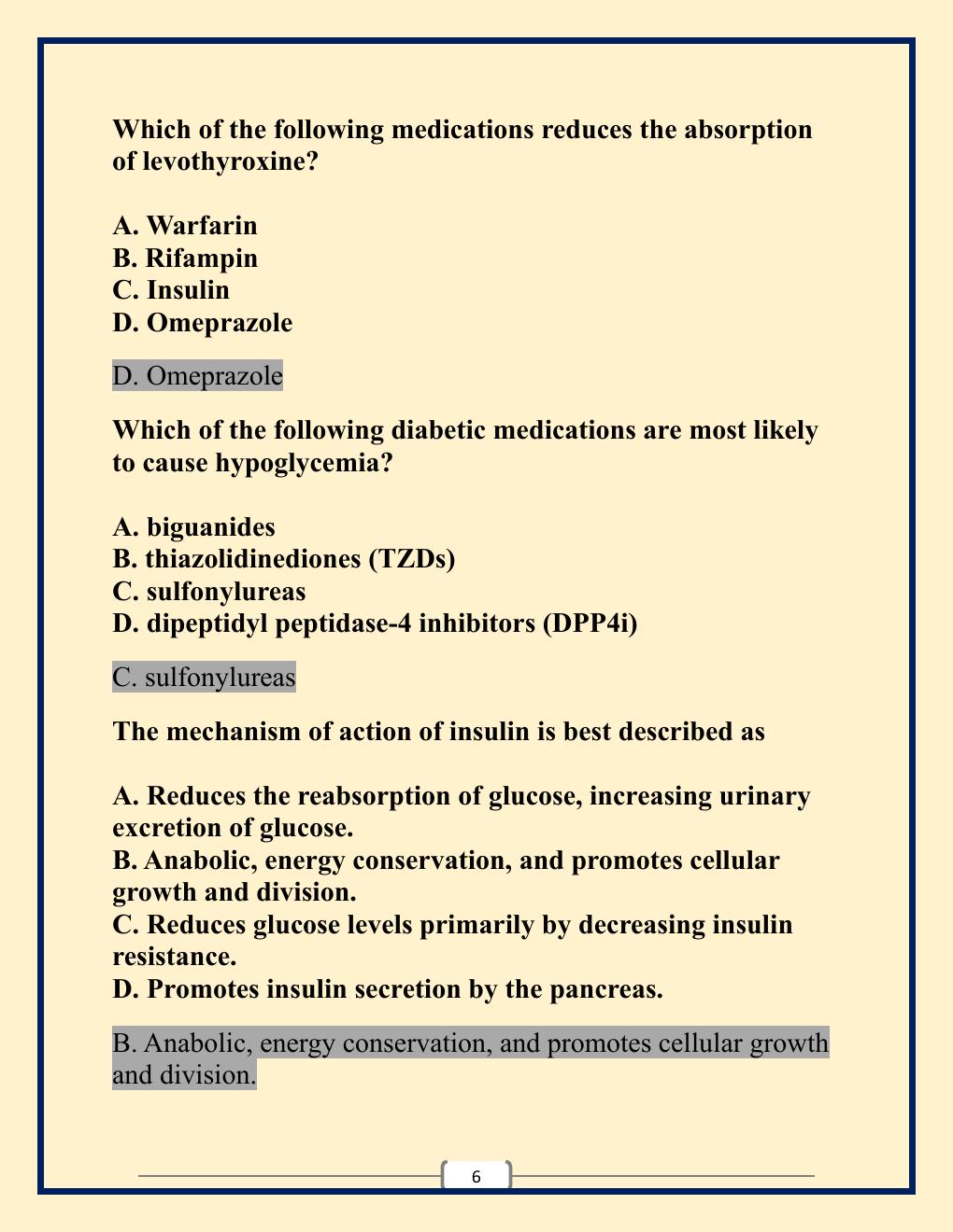 Preview page 6 of 1  NR 565 - advanced pharmacology FINAL -  Chamberlain Practice EXAM Latest Updated  Exam