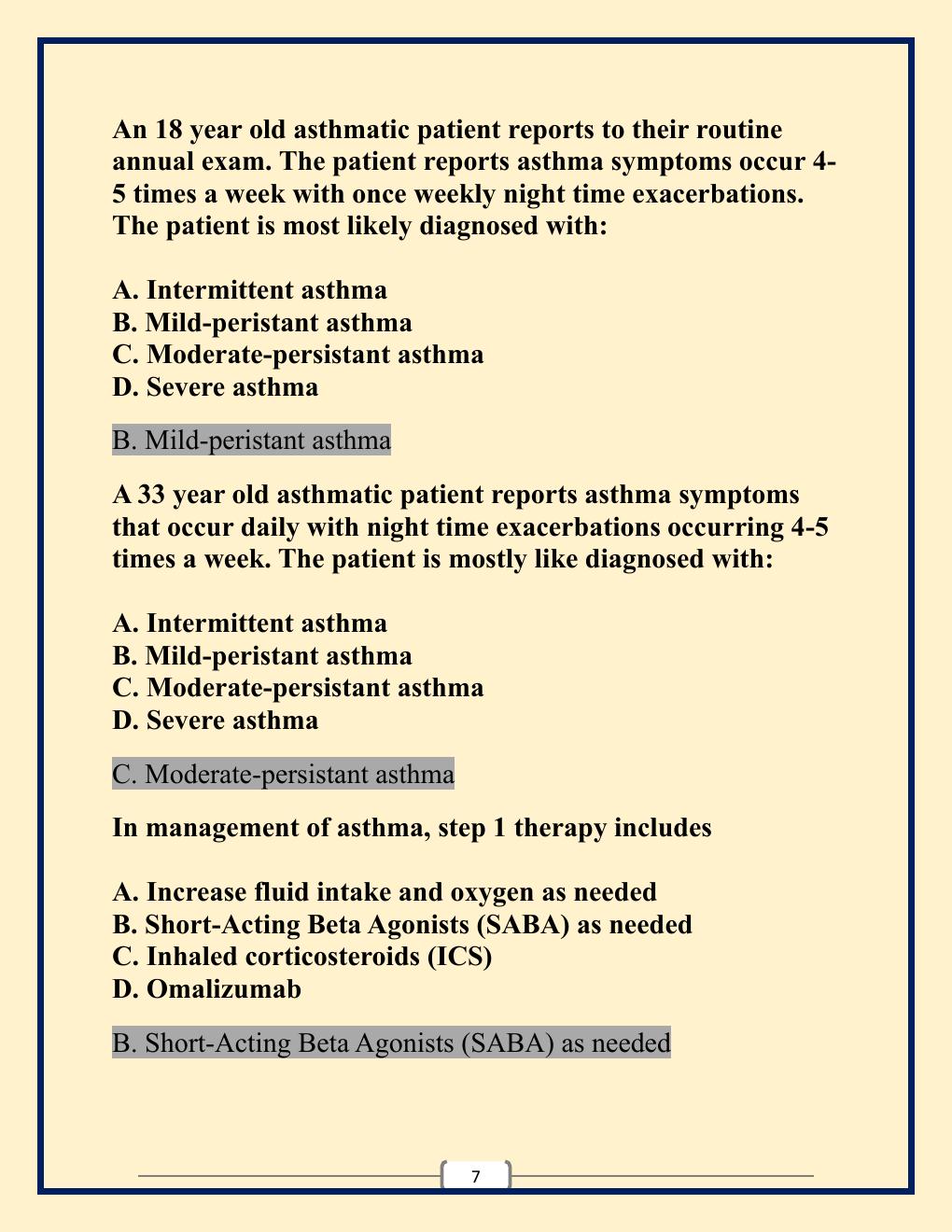 Preview page 7 of 1  NR 565 - advanced pharmacology FINAL -  Chamberlain Practice EXAM Latest Updated  Exam