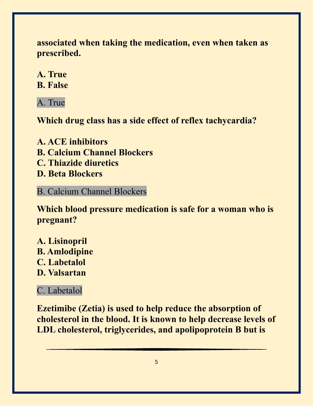 Preview page 5 of NR 565 - advanced pharmacology midterm -  Chamberlain Practice EXAM MOCK practice  Newest Update