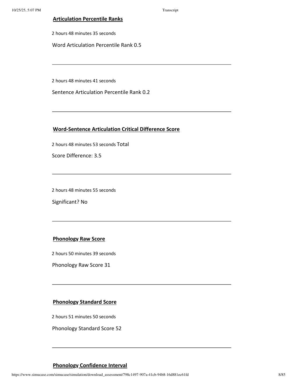 Preview page 8 of SIMUCASE Mia- Arizona-4 Part-Task Trainer (SLP) Transcript Exam with Correct Answers 2026-2027