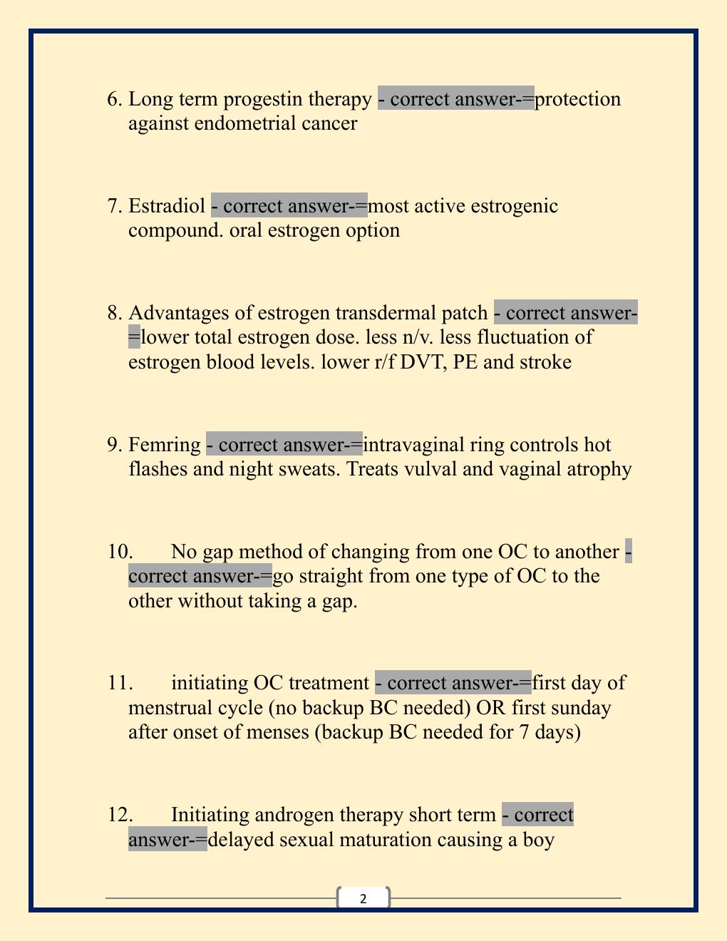 Preview page 2 of NR 566 Final Exam Questions with CORRECT Answers 100
