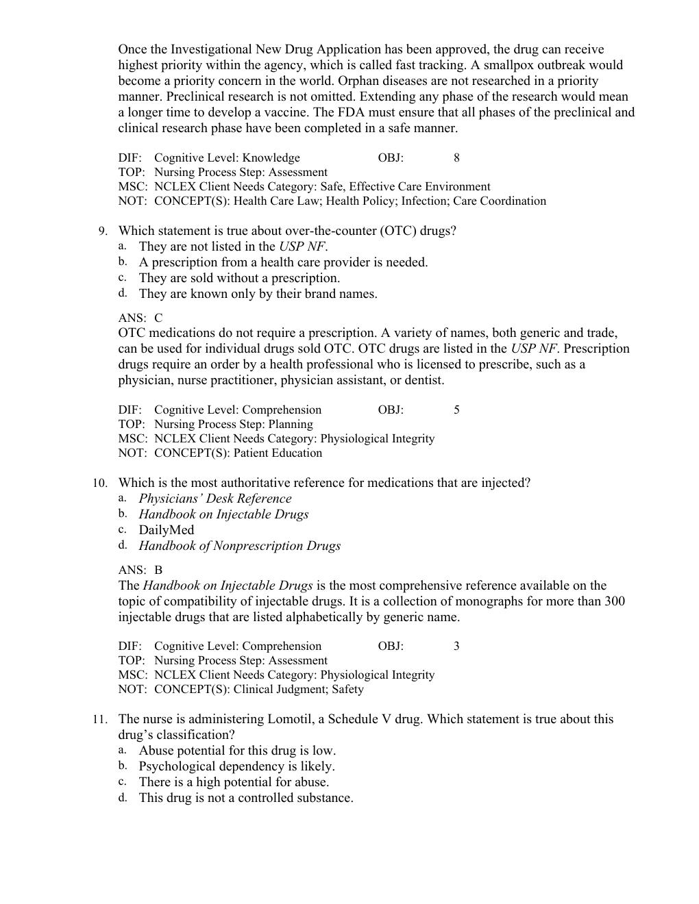 Preview page 6 of Test Bank Clayton’s Basic Pharmacology for Nurses 20th Edition