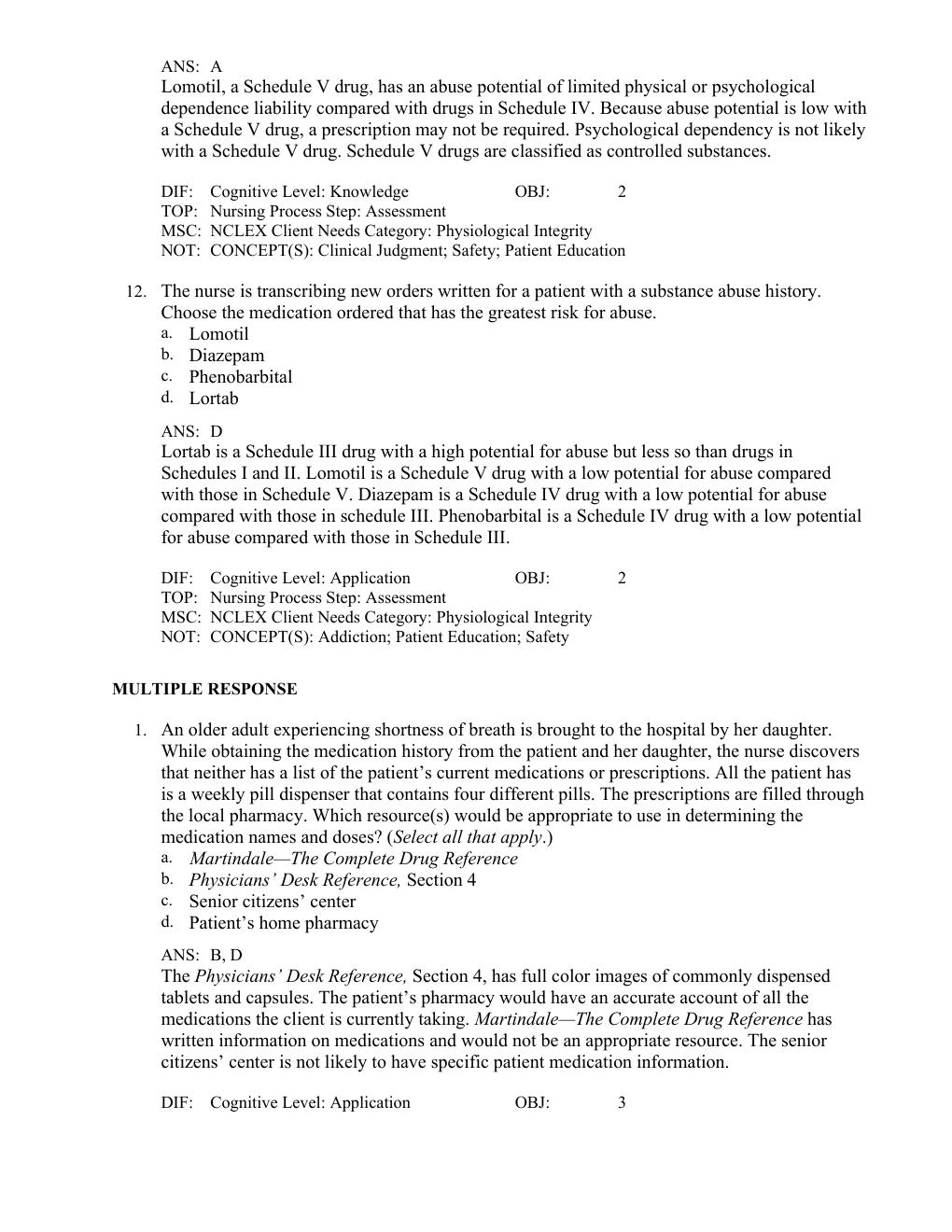 Preview page 7 of Test Bank Clayton’s Basic Pharmacology for Nurses 20th Edition
