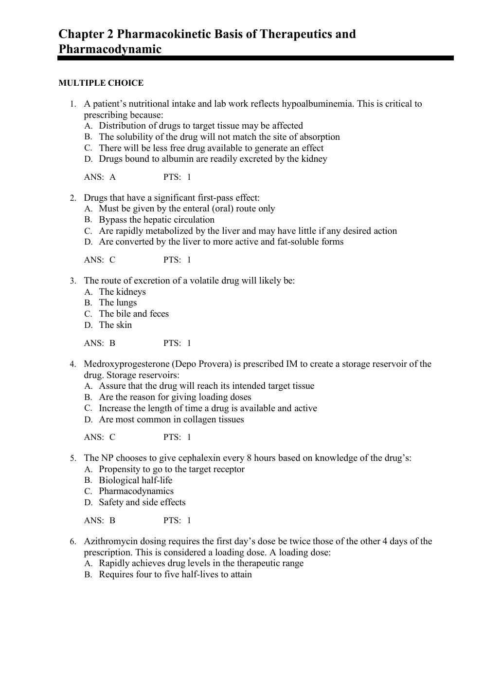 Preview page 3 of TEST BANK for Pharmacotherapeutics for Advanced Practice: A Practical Approach 5th Edition by Virginia Poole Arcangelo,