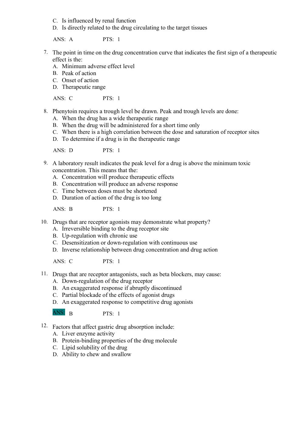 Preview page 4 of TEST BANK for Pharmacotherapeutics for Advanced Practice: A Practical Approach 5th Edition by Virginia Poole Arcangelo,