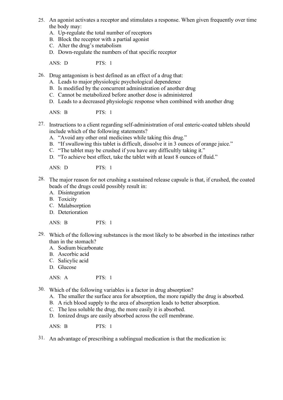 Preview page 7 of TEST BANK for Pharmacotherapeutics for Advanced Practice: A Practical Approach 5th Edition by Virginia Poole Arcangelo,