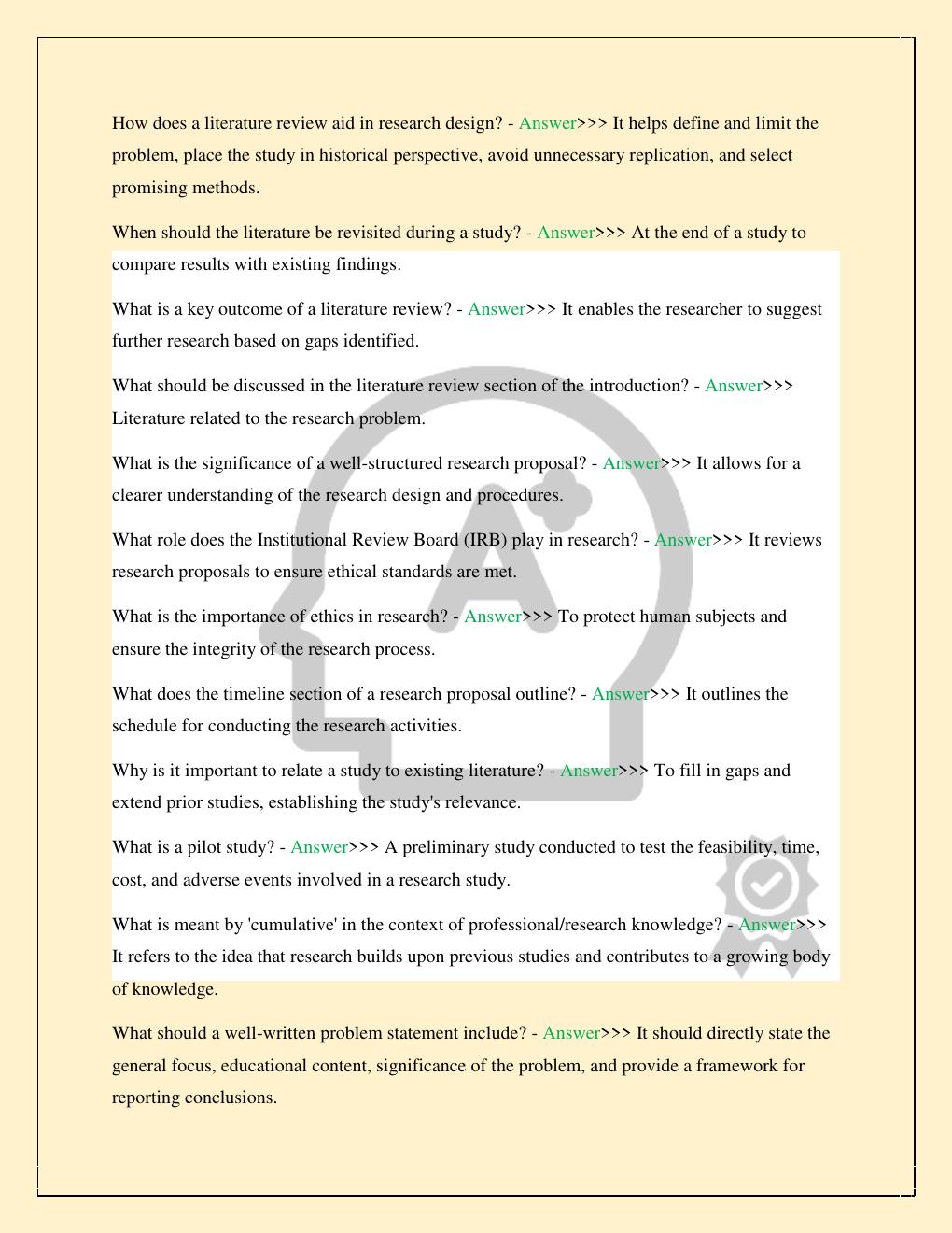 Preview page 3 of RESEARCH METHODOLOGY DESIGNING AND PROPOSING QUANTITATIVE STUDIES COMPLETE GUIDE 2026/2027 STUDY QUESTIONS WITH VERIFIED