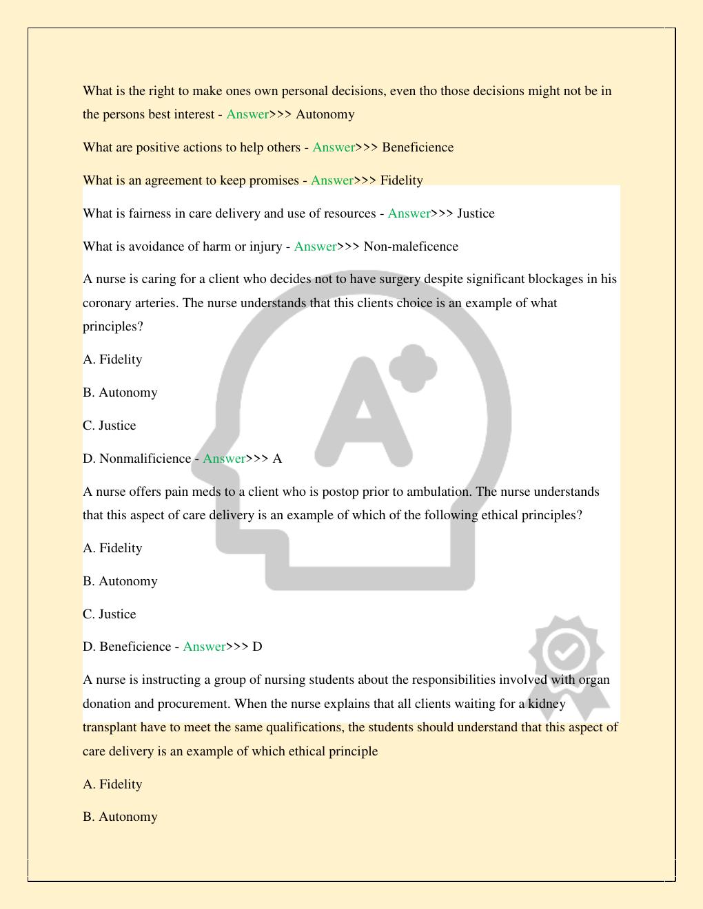 Preview page 4 of ATI NURSING COMPREHENSIVE PREDICTOR EXIT EXAM LATEST 2026/2027 ALL STUDY QUESTIONS WITH VERIFIED CORRECT ANSWERS 100% TO