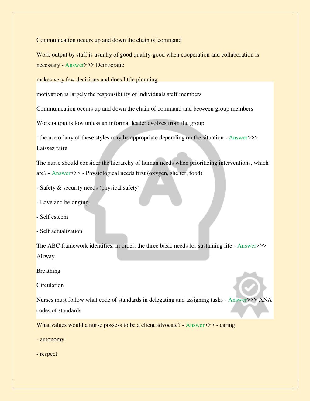 Preview page 6 of ATI NURSING COMPREHENSIVE PREDICTOR EXIT EXAM LATEST 2026/2027 ALL STUDY QUESTIONS WITH VERIFIED CORRECT ANSWERS 100% TO
